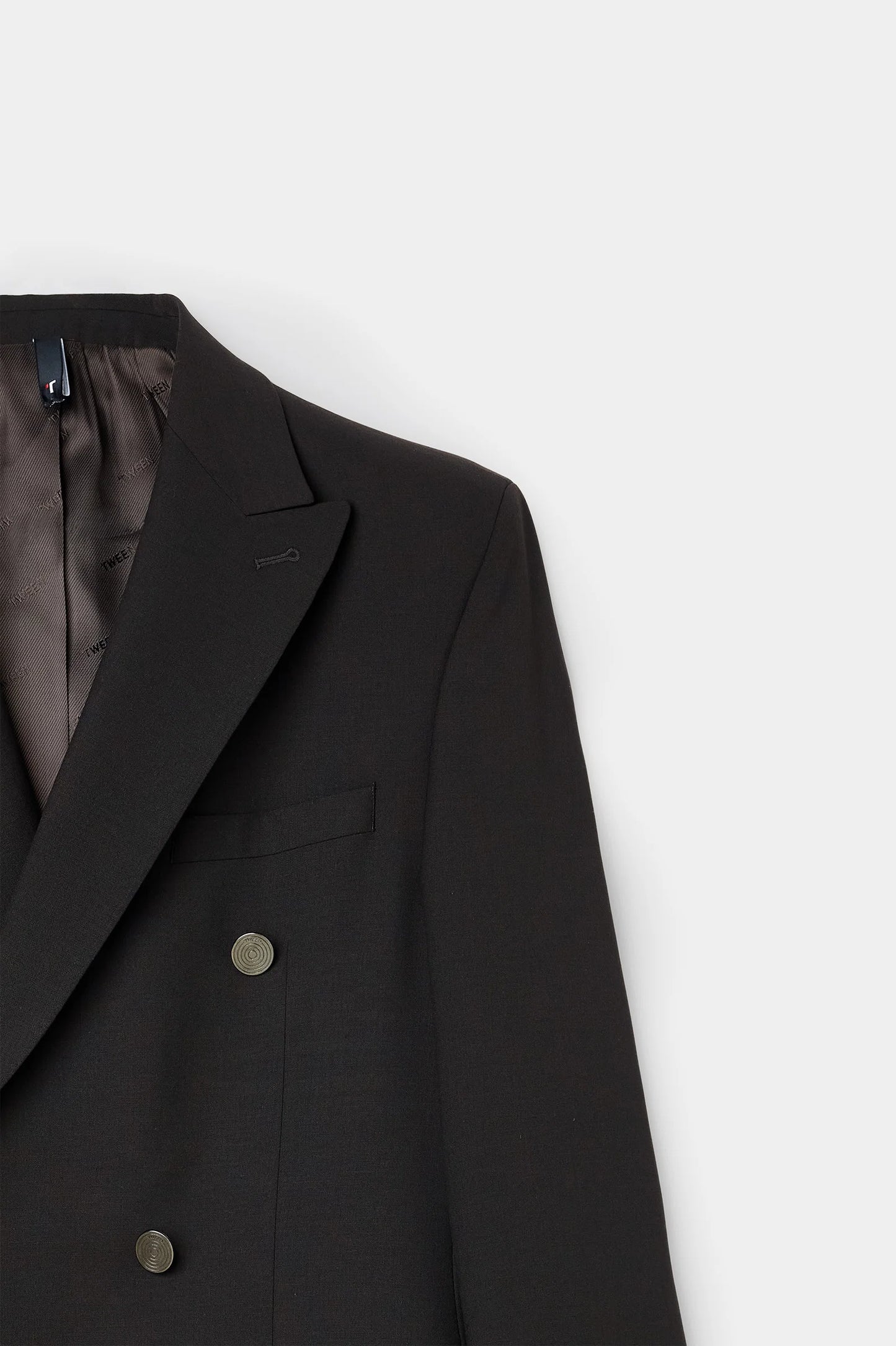 Tween Slim Fit Kahverengi Kruvaze Takim Elbise