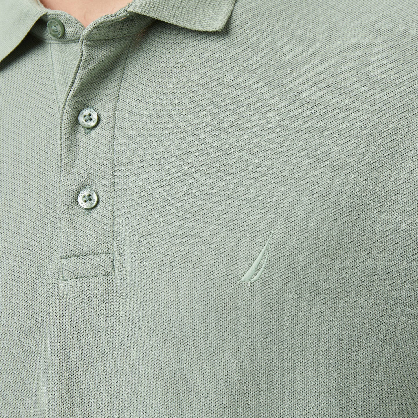 Nautica Erkek Yeşil Classic Fit Uzun Kollu Polo Yaka T-shirt