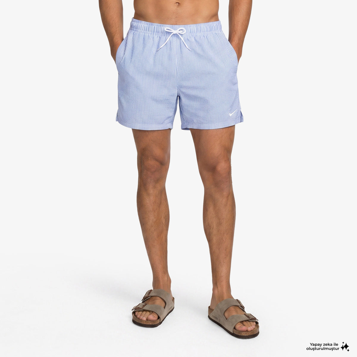 Nike Swim Breaker Ripple Erkek Mavi Deniz Şortu