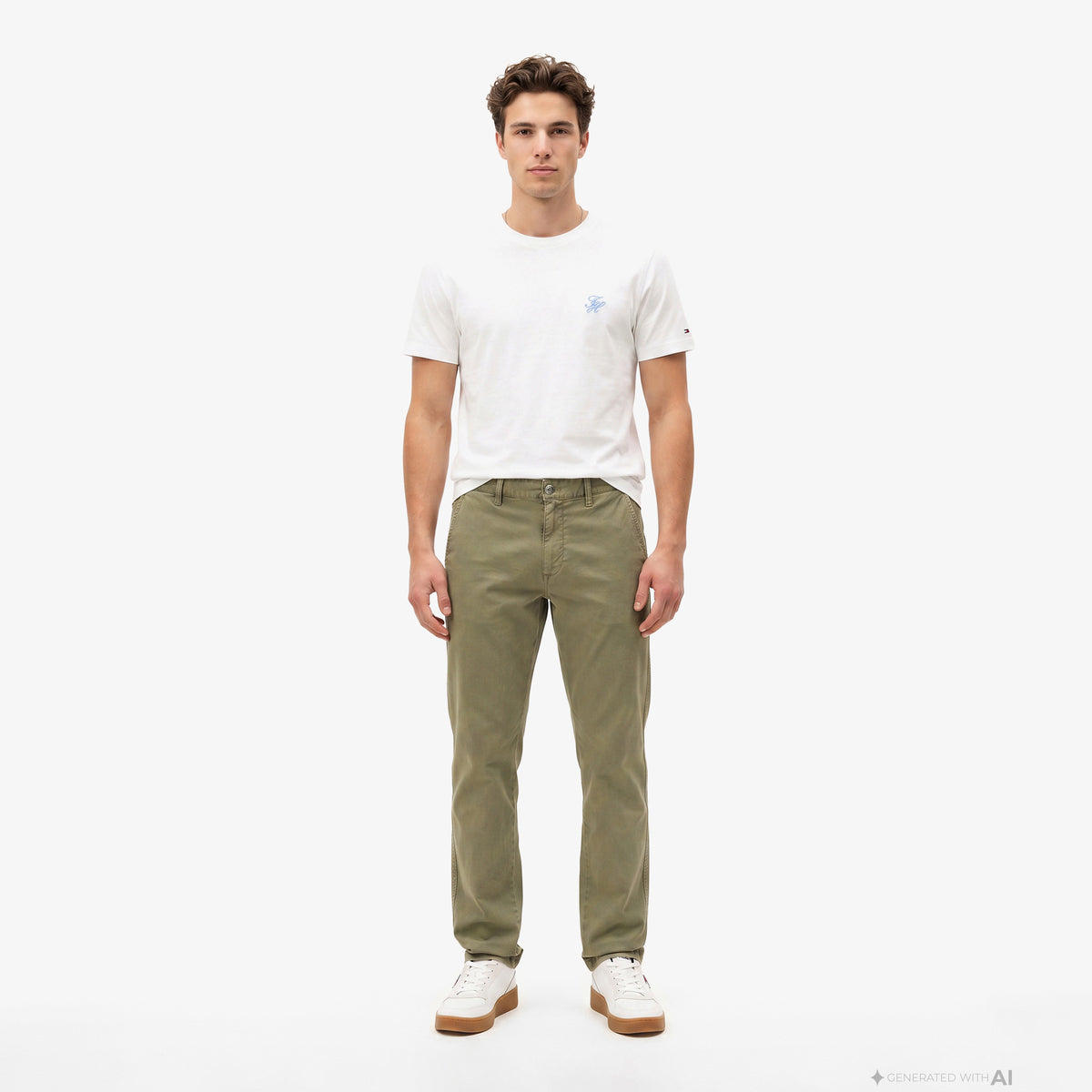 Tommy Hilfiger Swimshop Erkek Beyaz T-shirt