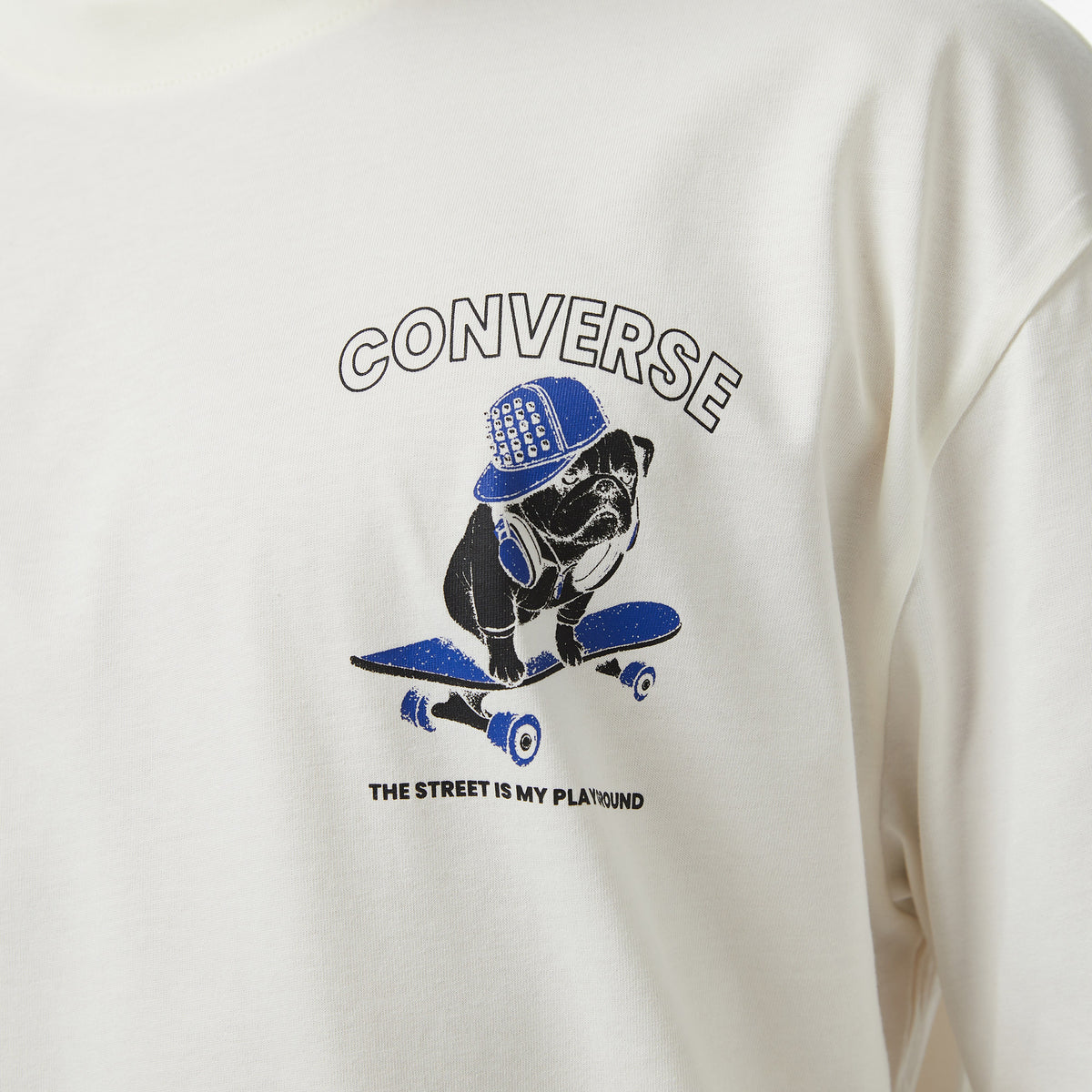 Converse Regular Fit Erkek Krem T-shirt