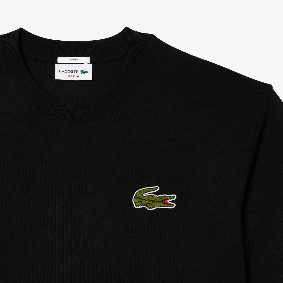 Lacoste Loose Fit Erkek Siyah T-shirt