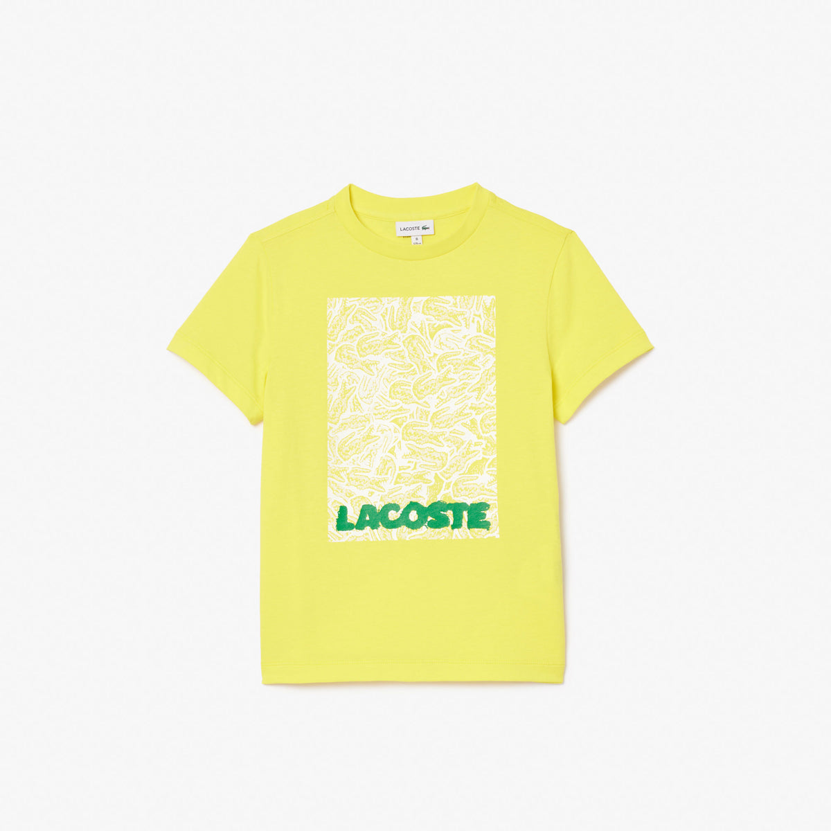 Lacoste Çocuk Bisiklet Yaka Baskılı Sarı T-shirt