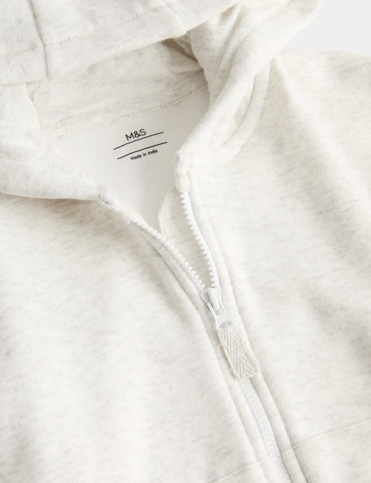 Pamuk Karışımlı Fermuarlı Kapüşonlu Sweatshirt