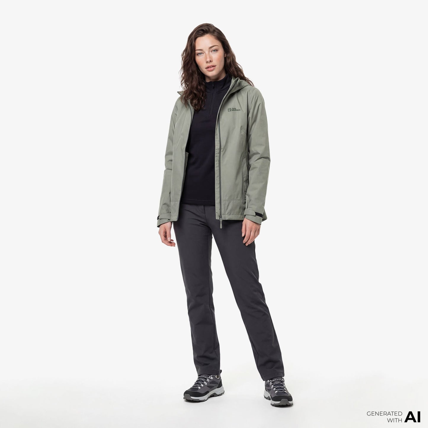 Jack Wolfskin Moonrise 3in1 Kadın Mor Ceket