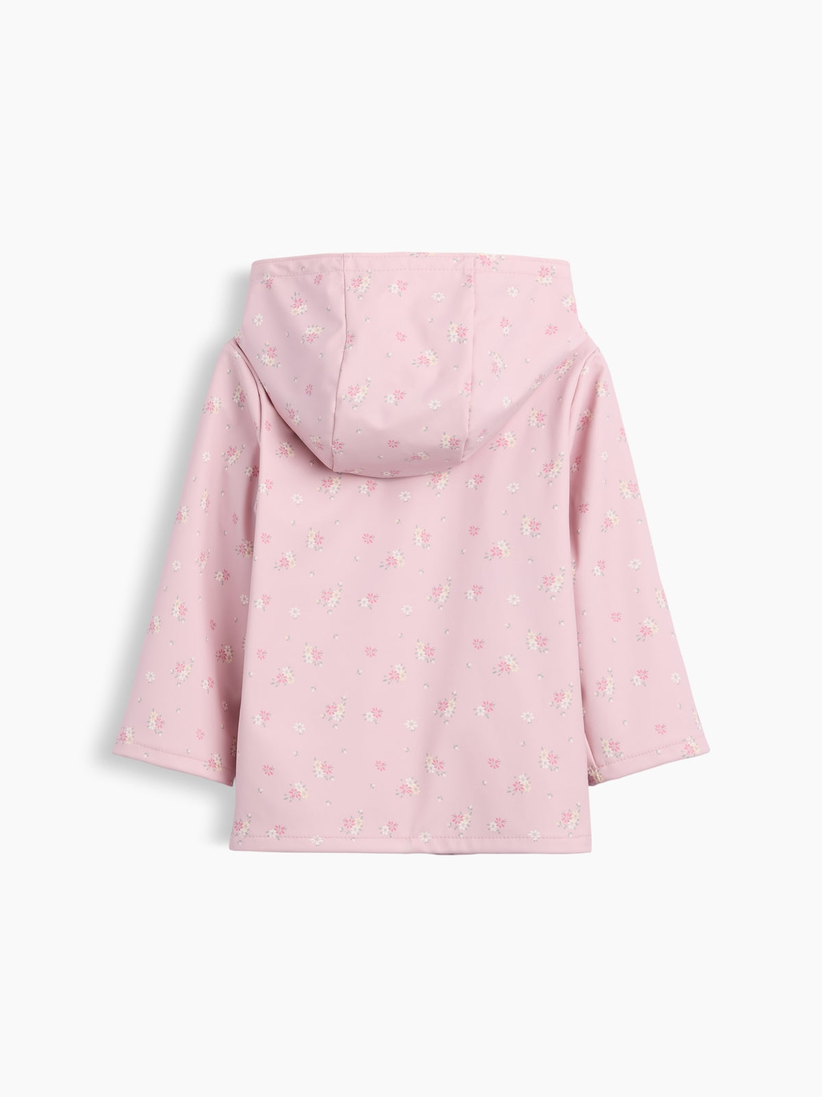 Pembe Recycled Çiçek Desenli Yağmurluk