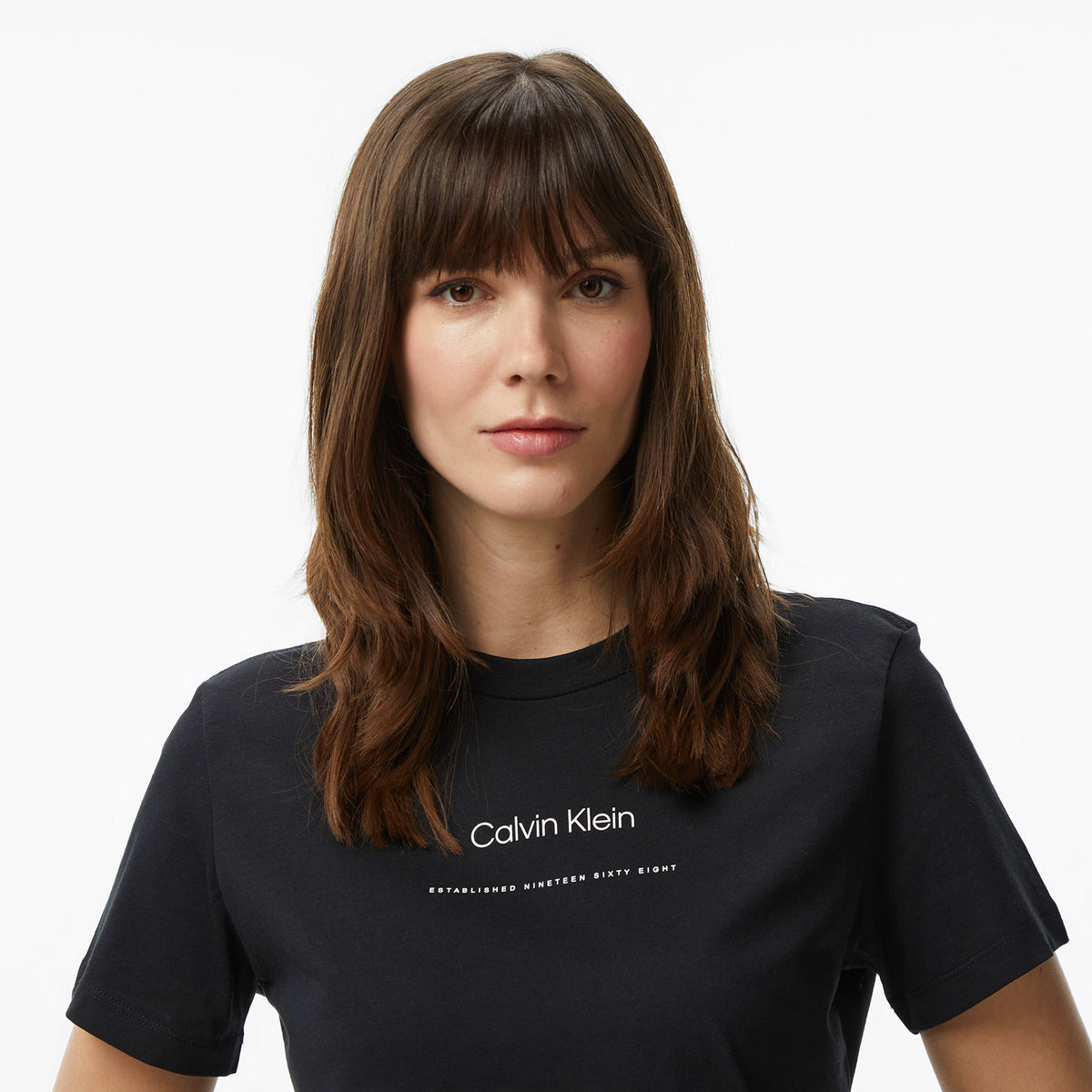 Calvin Klein Multi Logo Classic Kadın Siyah T-shirt