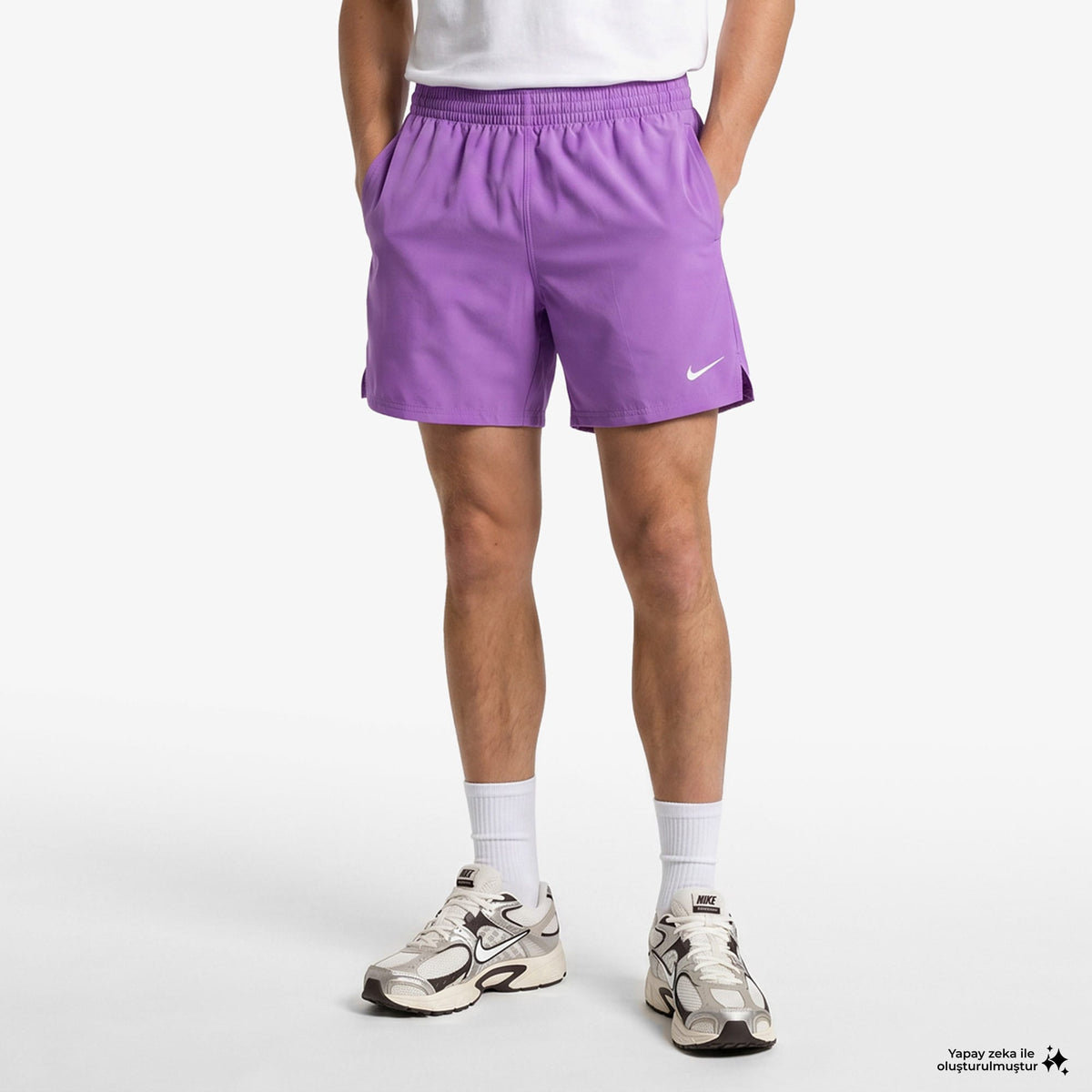 Nike Swim Breaker Solid Essential Erkek Mor Deniz Şortu