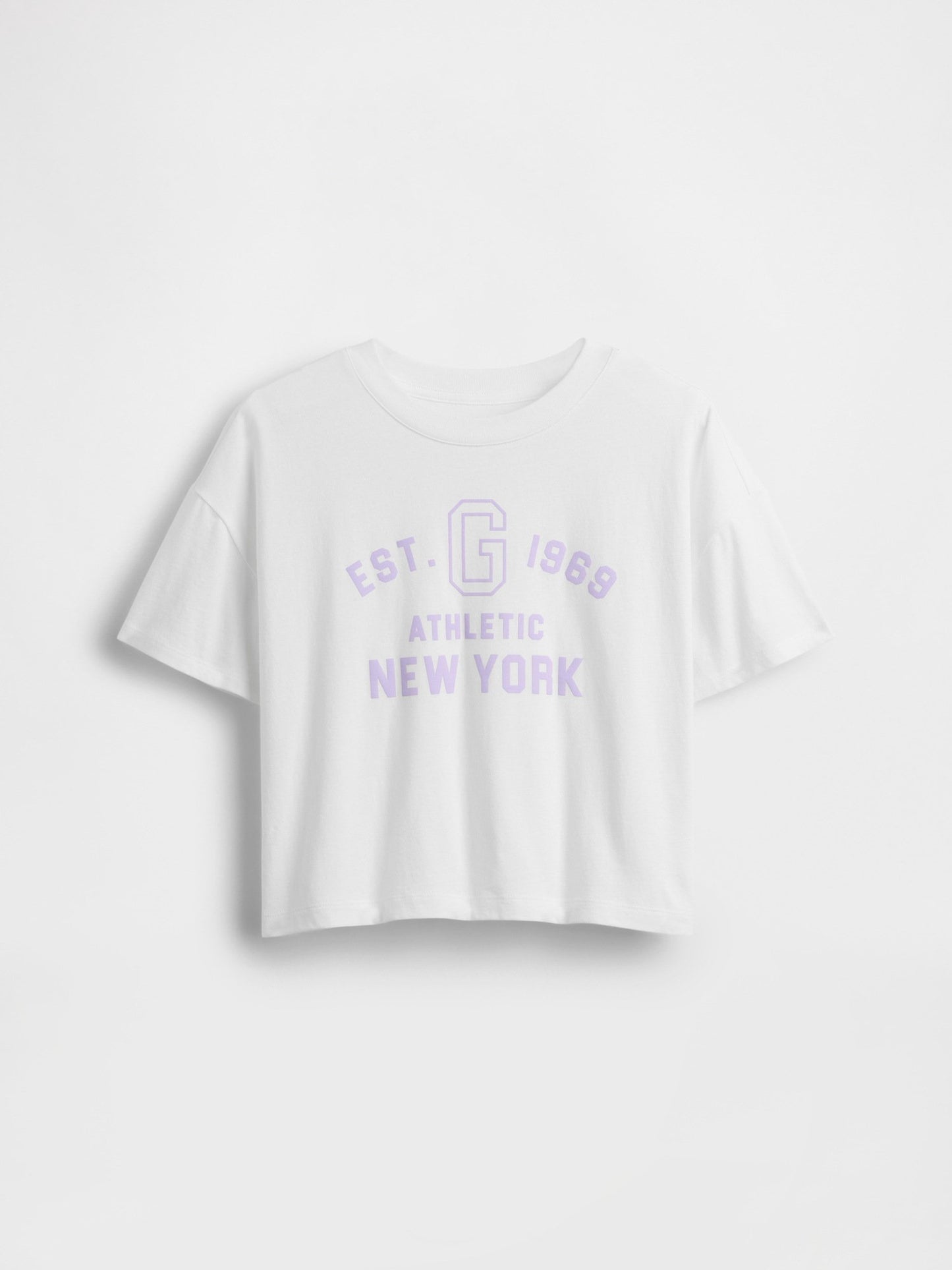 Beyaz Oversized Crop Logo T-shirt