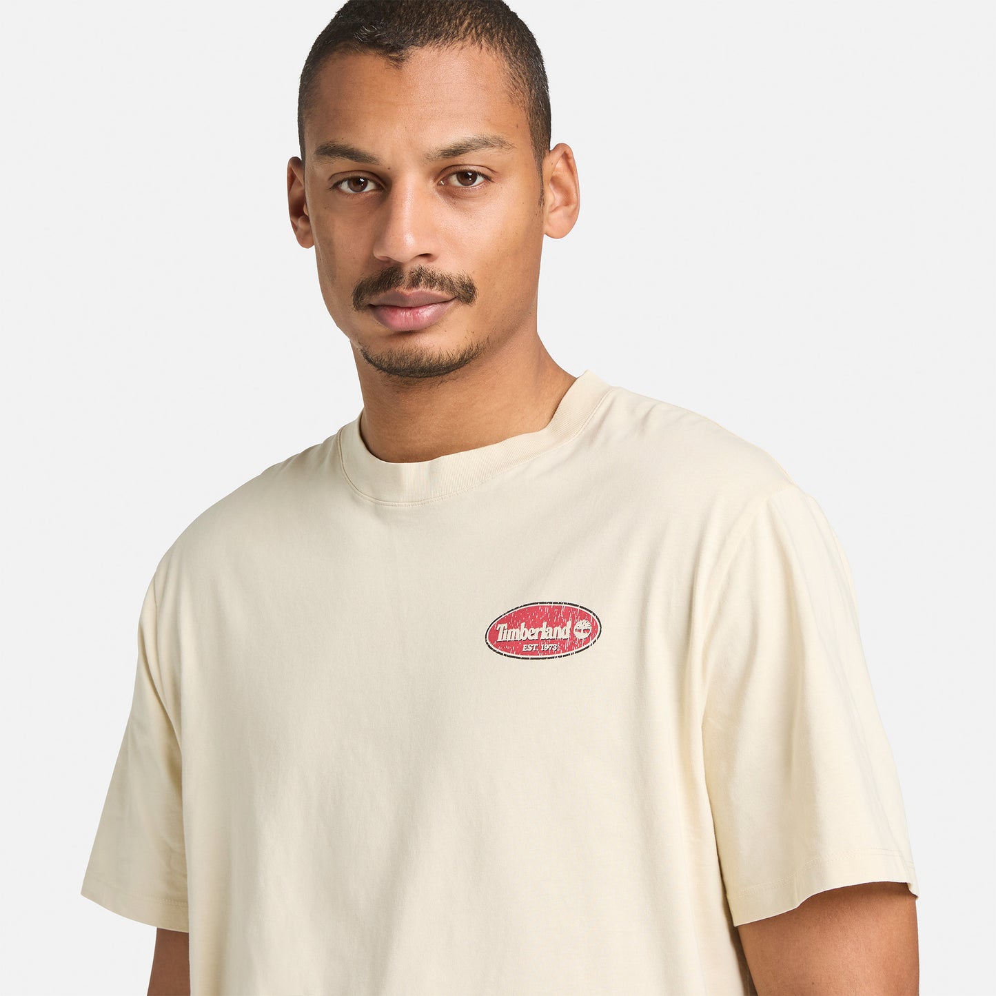 Timberland Gas Station Back Graphic Erkek Gri T-shirt