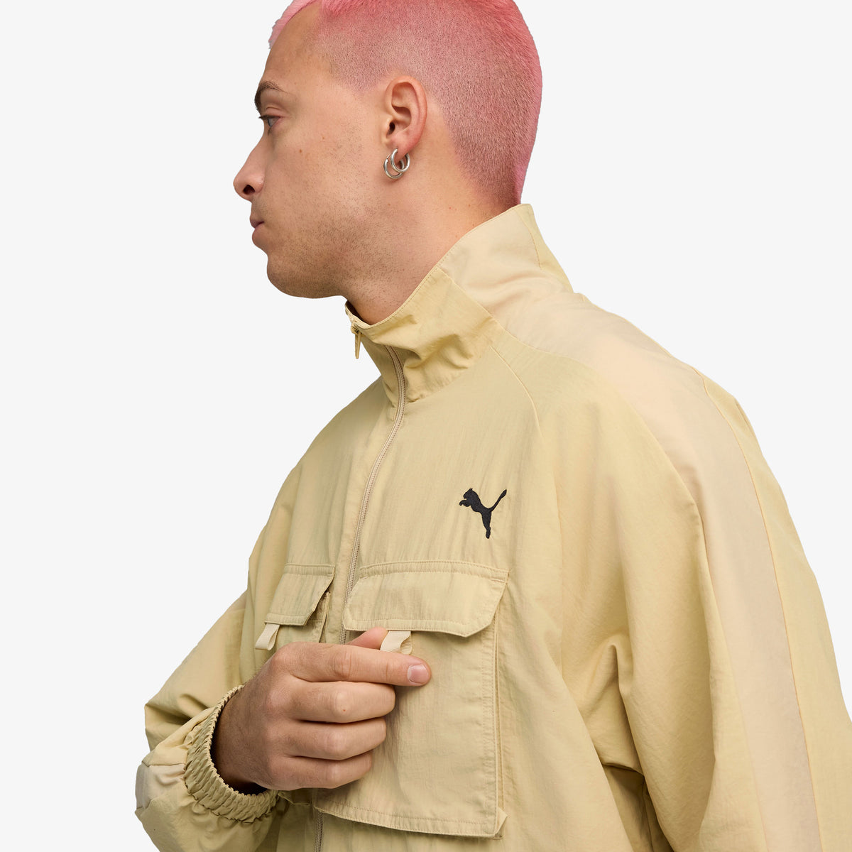 Puma T7 Cargo Relaxed Track Erkek Krem Ceket