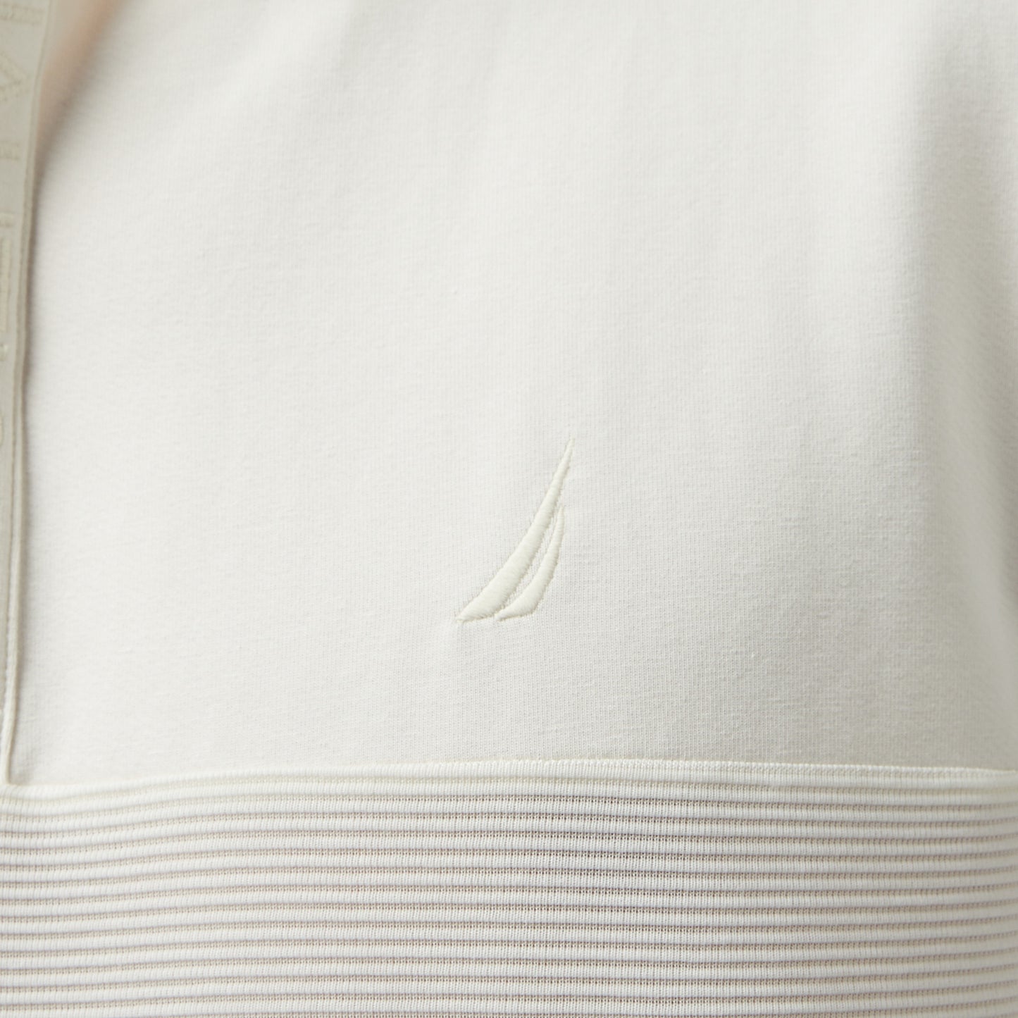 Nautica Erkek Kırık Beyaz Uzun Kollu Polo Yaka T-shirt