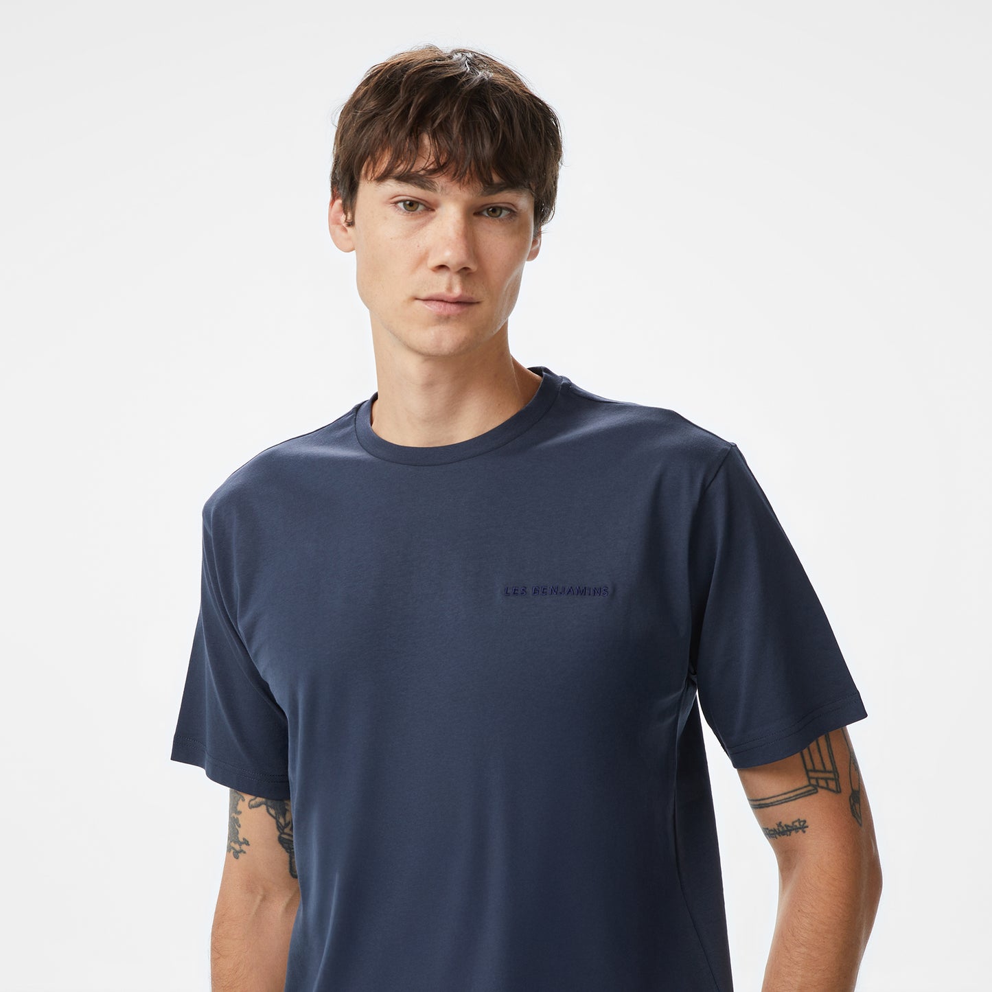 Les Benjamins Essentials Erkek Gri T-shirt