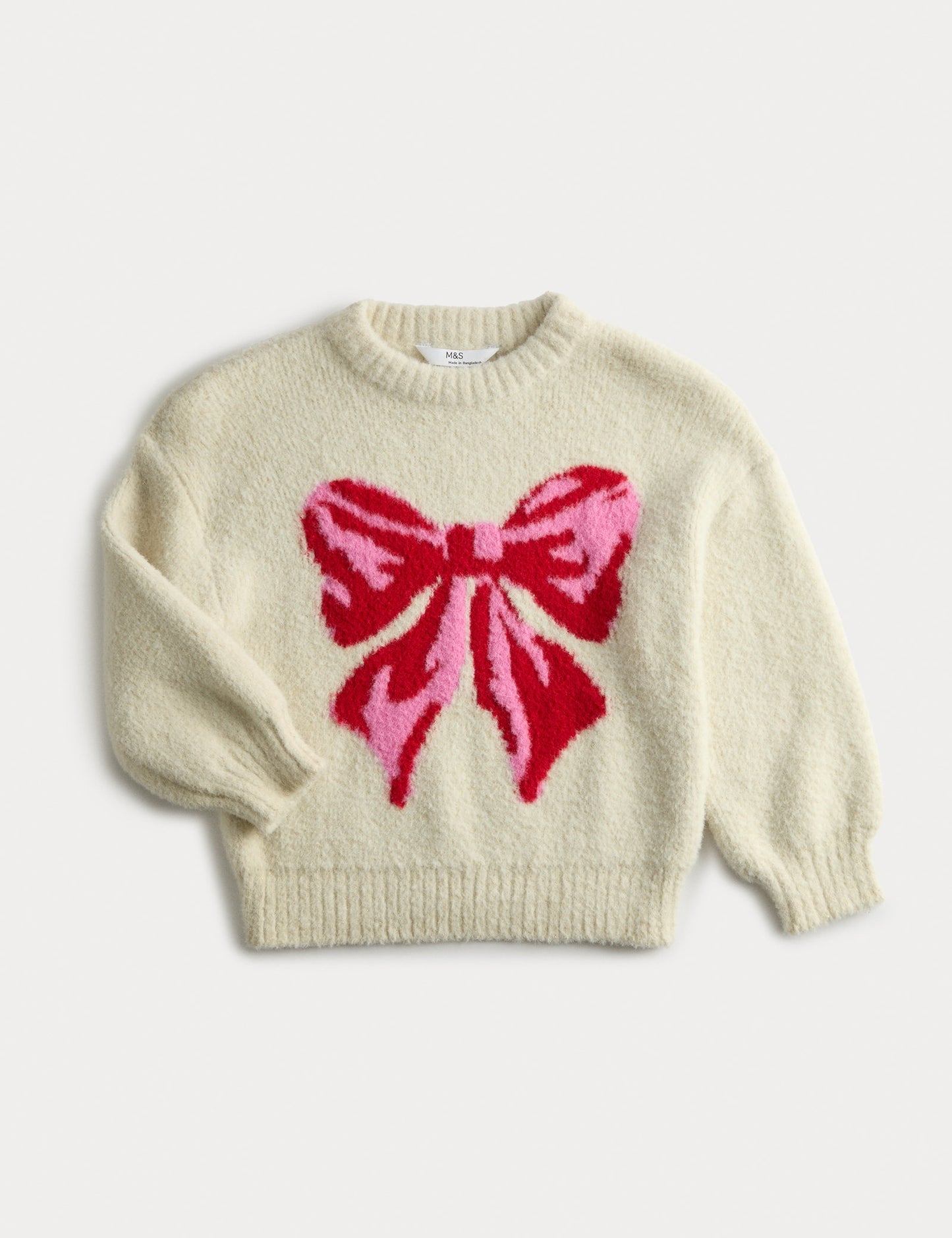 Fiyonklu Peluş Kazak (1-8 Yaş)