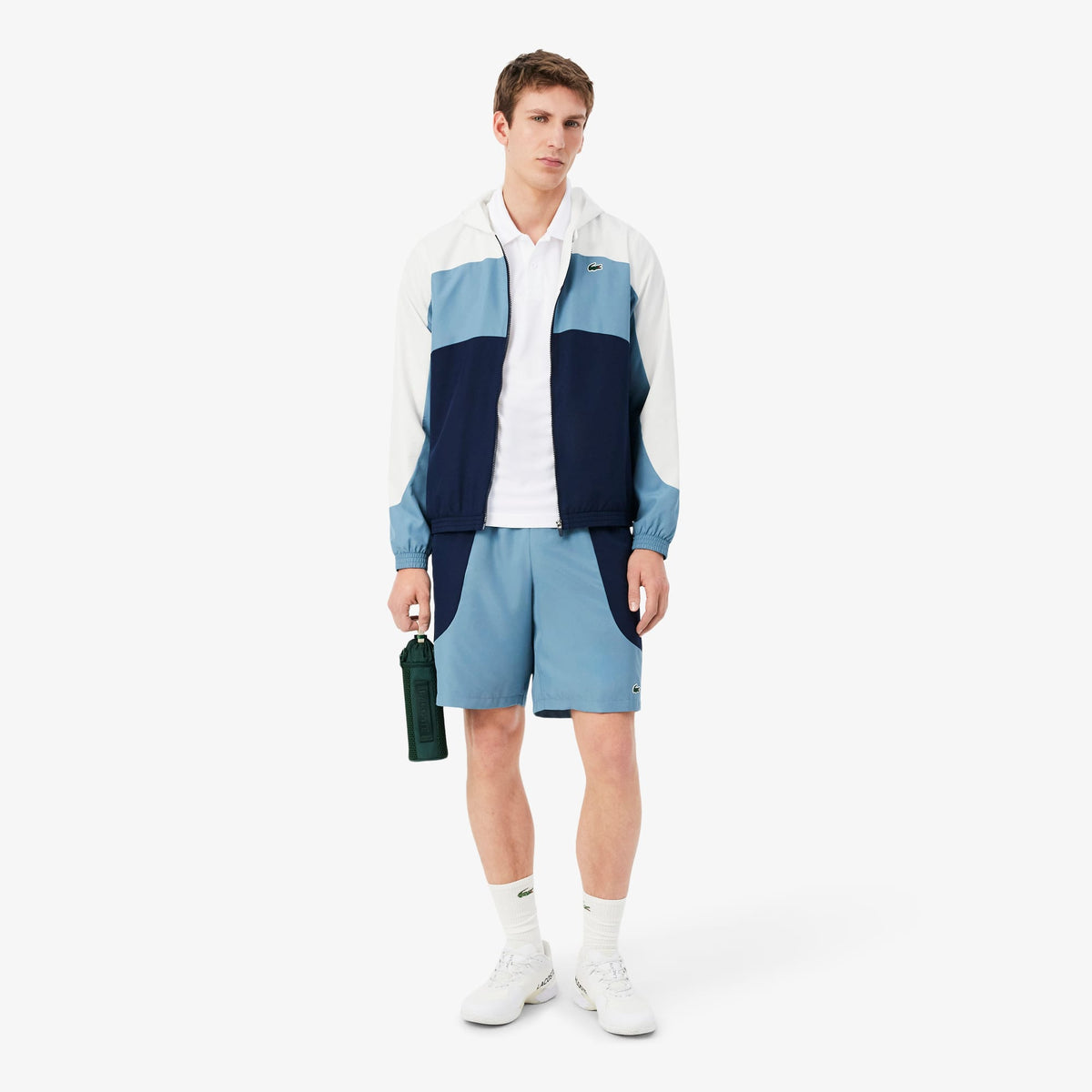 Lacoste Sport Erkek Regular Fit Renk Bloklu Beyaz Polo