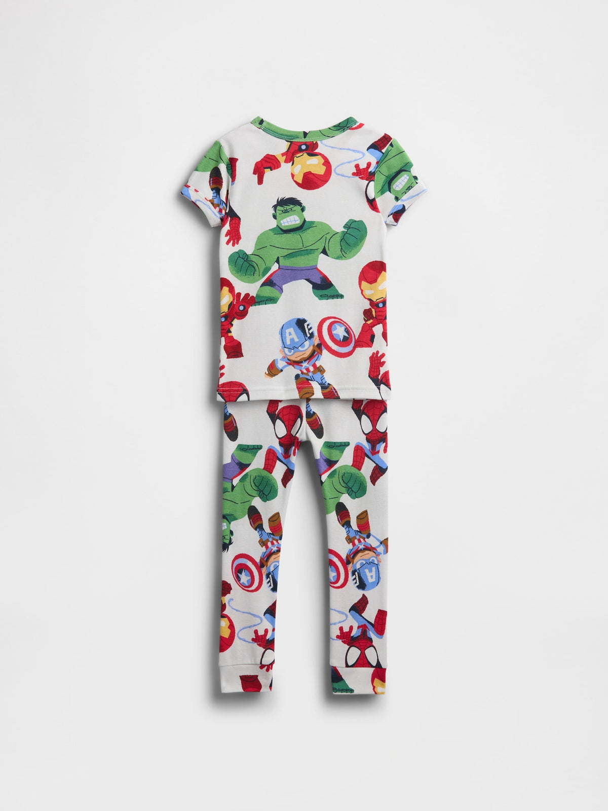 Beyaz Marvel Organik Brushed Pamuk Pijama Takımı