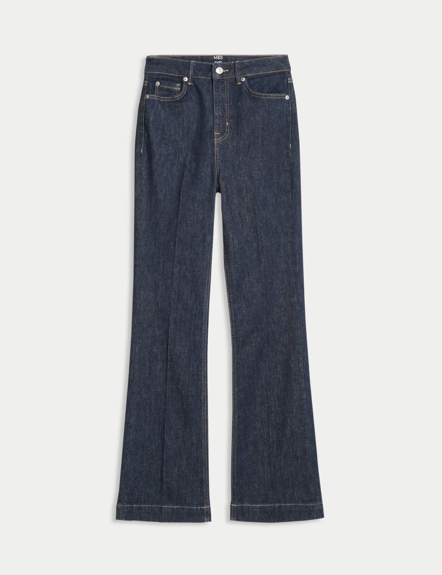 Yüksek Bel Slim Flare Jean Pantolon