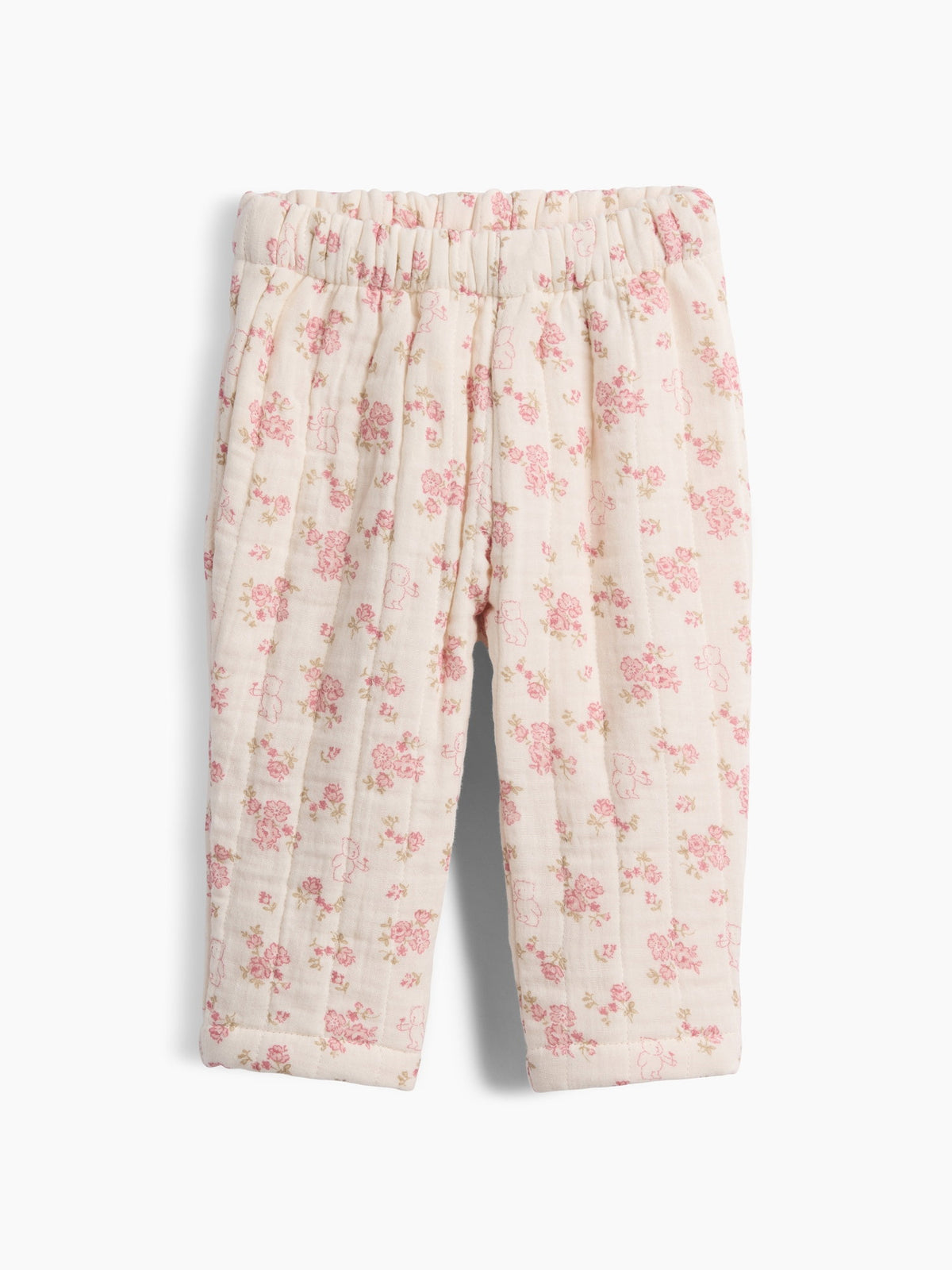 Çok Renkli Baby Kapitone Gauze Pull-on Pantolon