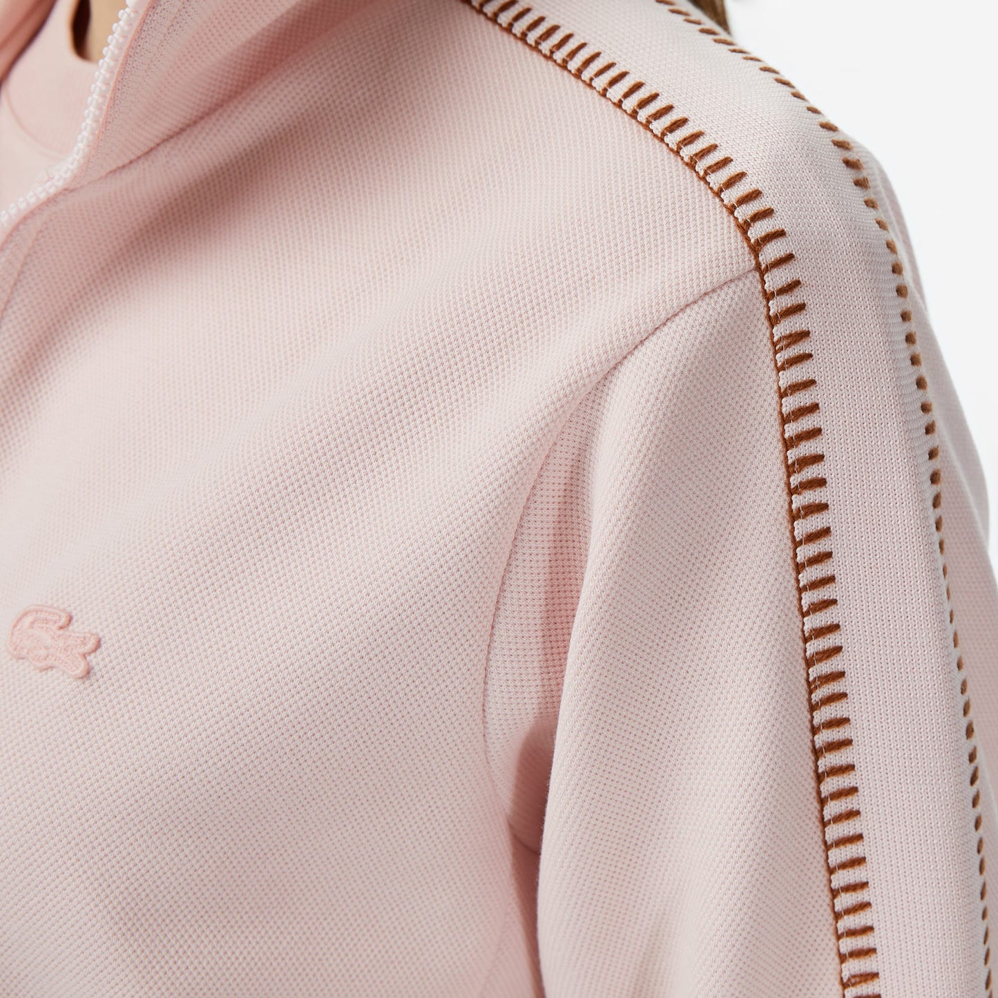 Lacoste Kadın Regular Fit Dik Yaka Pembe Sweatshirt