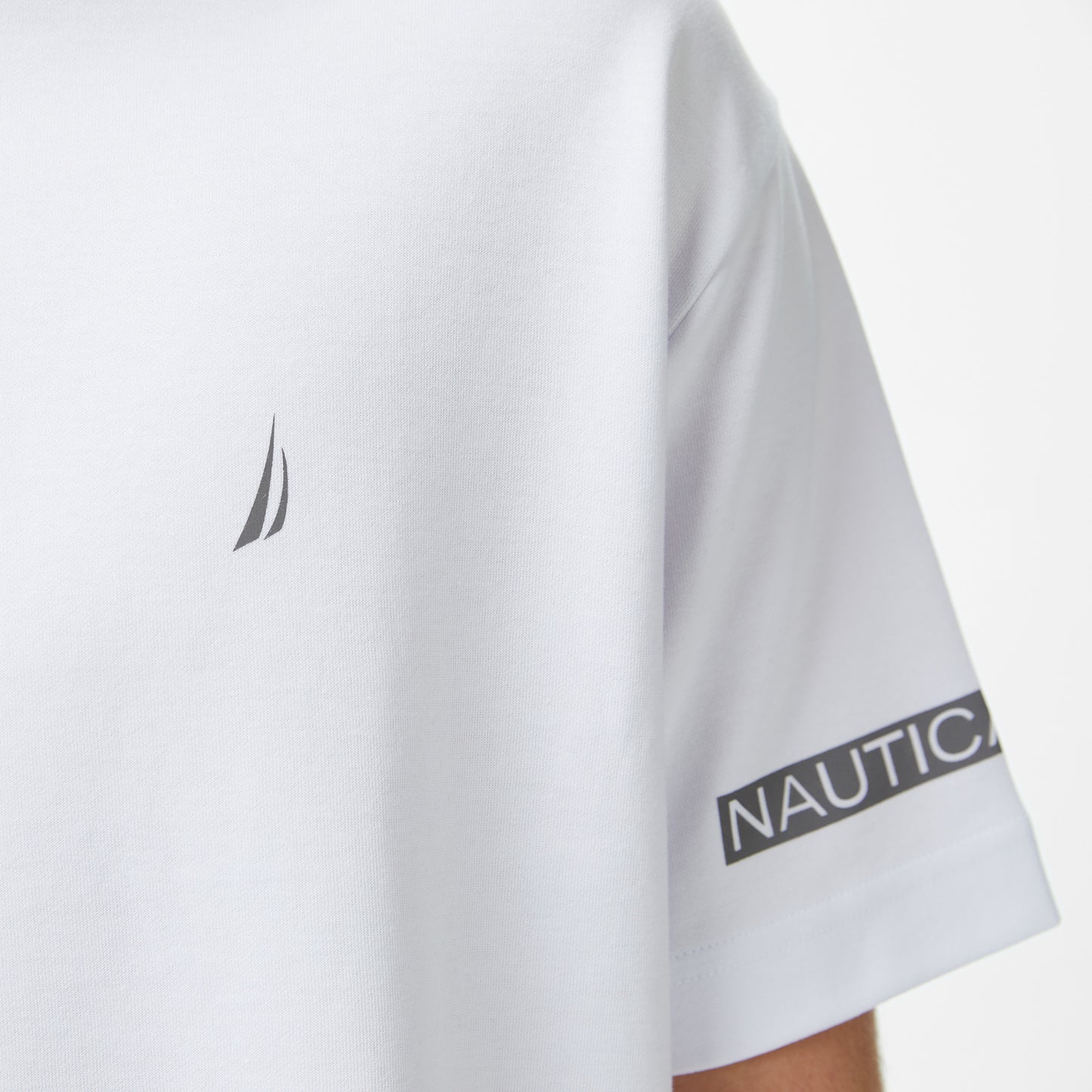 Nautica Erkek Beyaz Oversize T-shirt