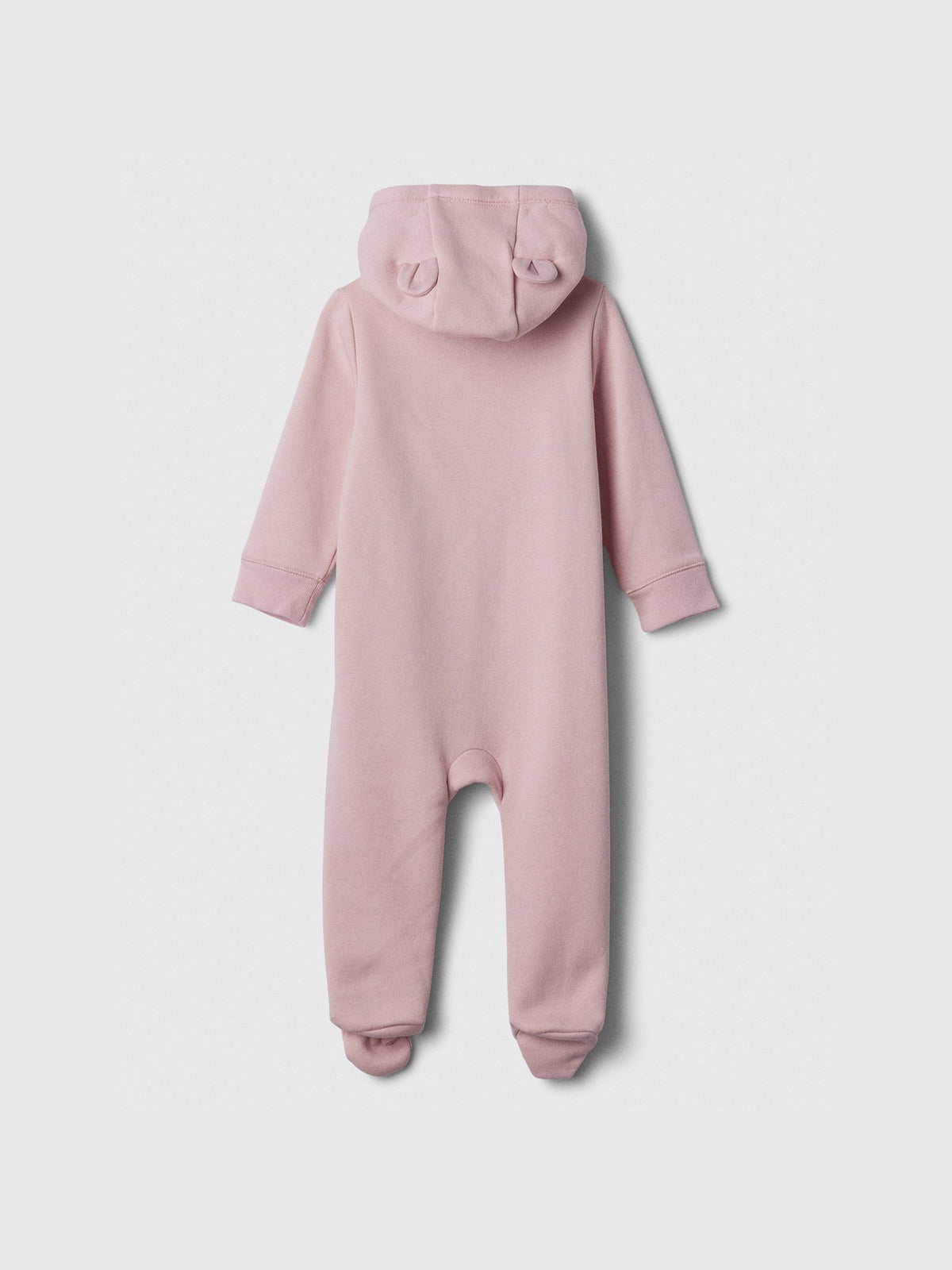 Pembe Gap Logo Kulak Aplikeli Fermuarlı Fleece Tulum