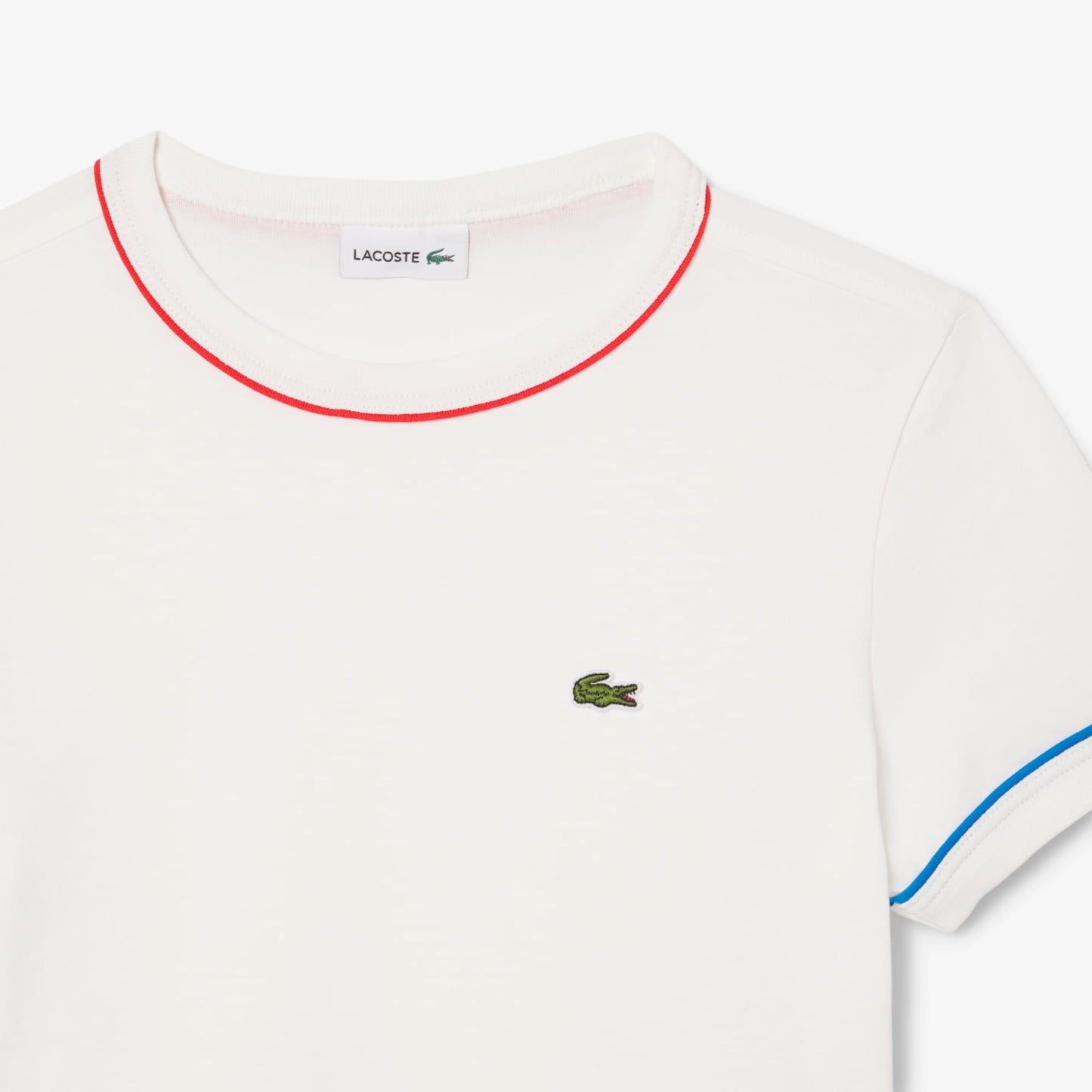 Lacoste Çocuk Bisiklet Yaka Krem T-shirt