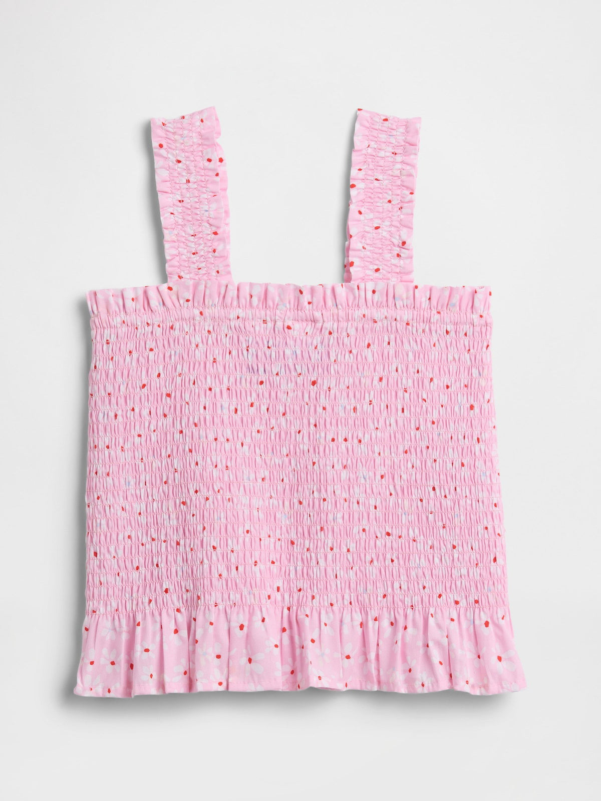 Pembe Smocked Peplum Bluz