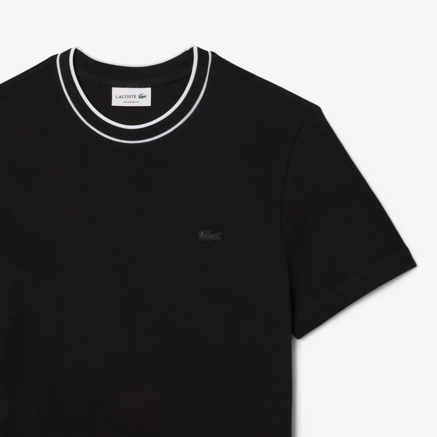 Lacoste Erkek Regular Fit Bisiklet Yaka Siyah T-shirt