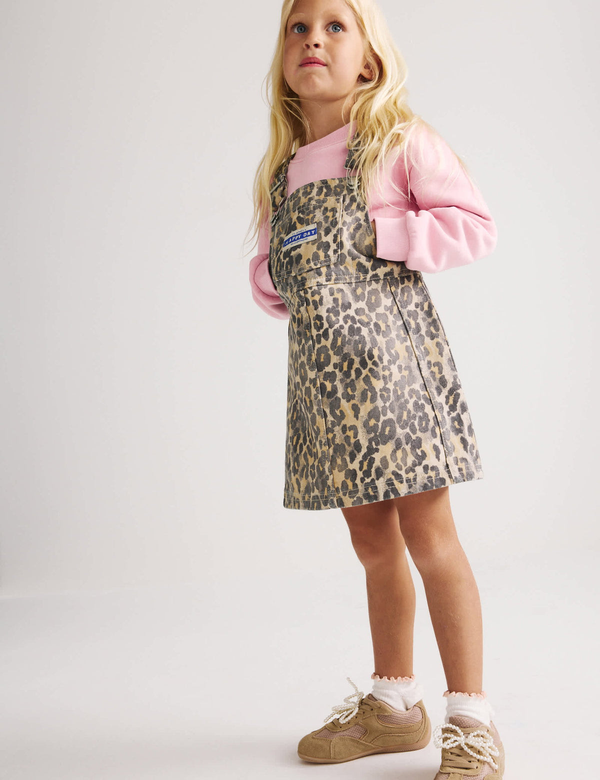 2 Parça Denim Leoparlı Çocuk Takımı