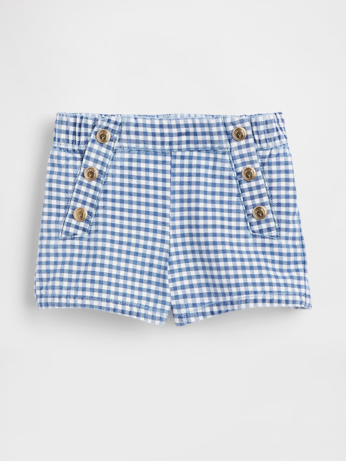 Mavi Sailor Gingham Denim Pull-on Şort