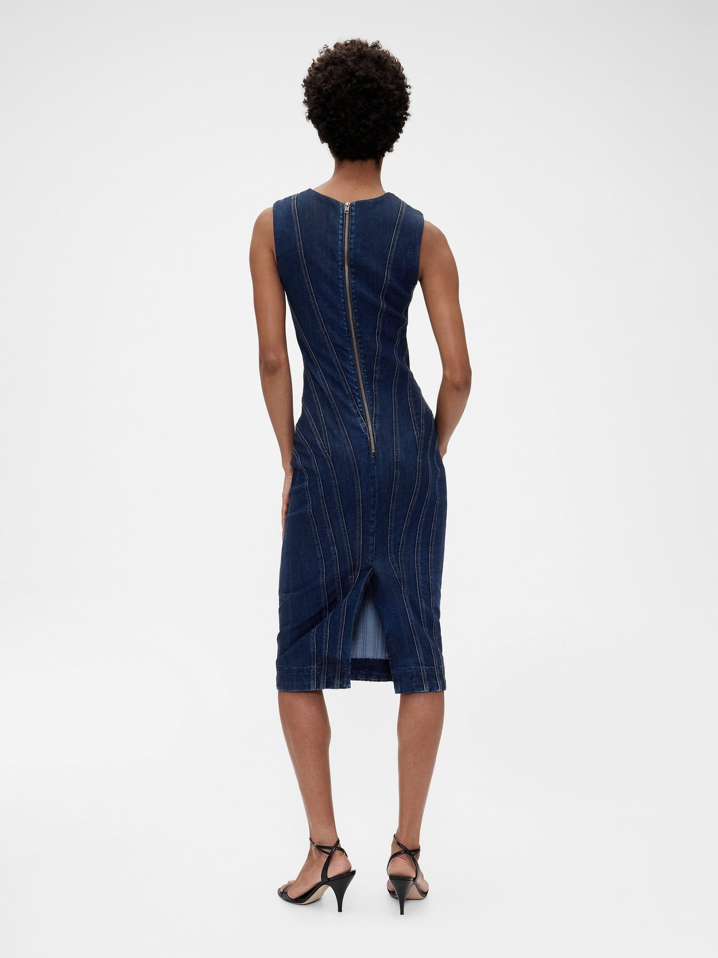 Lacivert Gapstudio Denim Midi Elbise