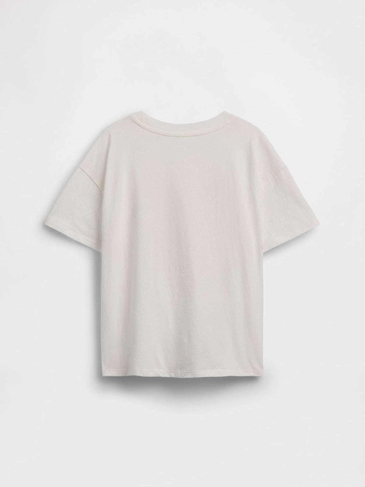 Kırık Beyaz Relaxed Grafik Baskılı T-shirt