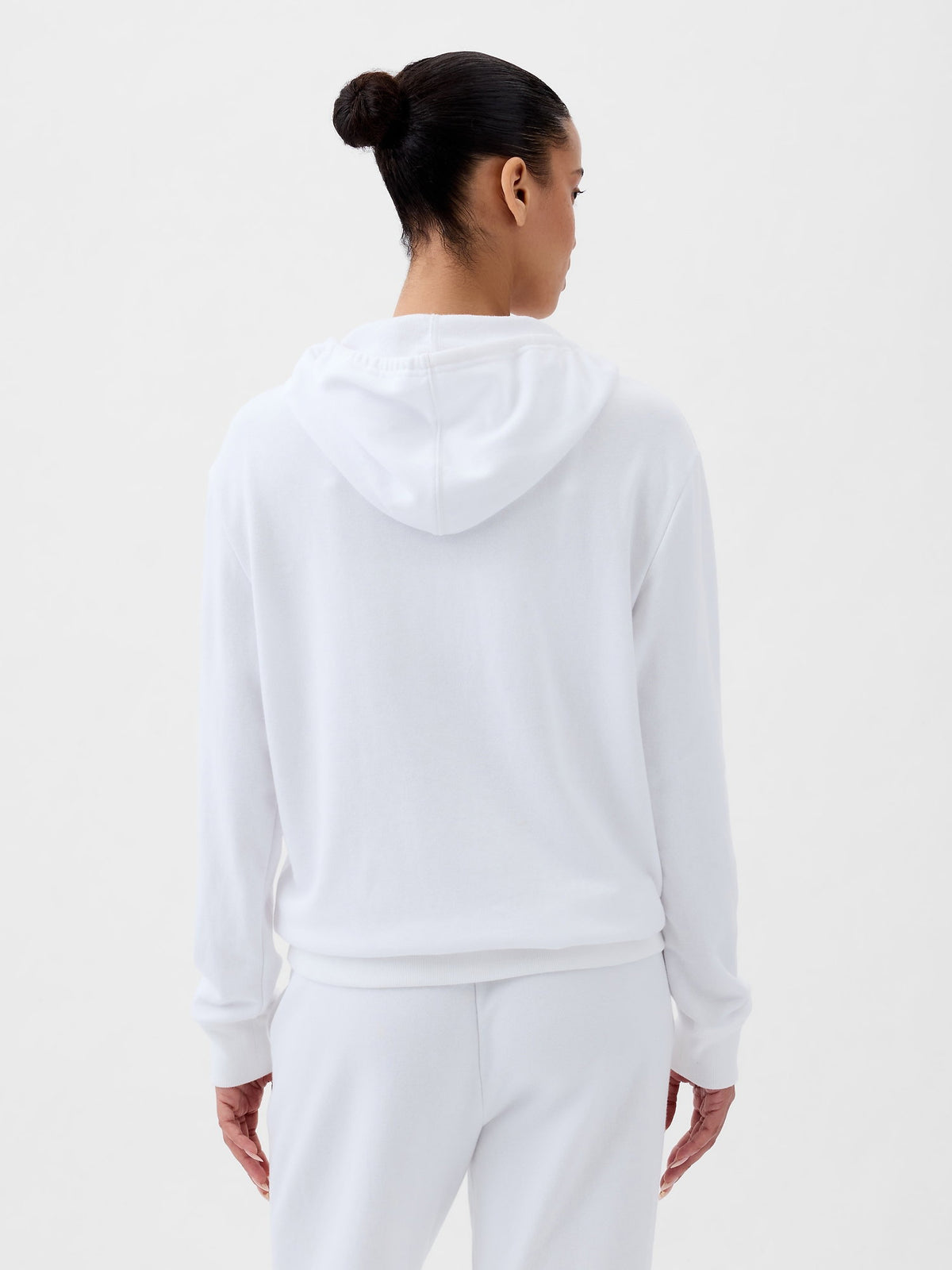 Beyaz Gap Logo Havlu Kumaş Sweatshirt