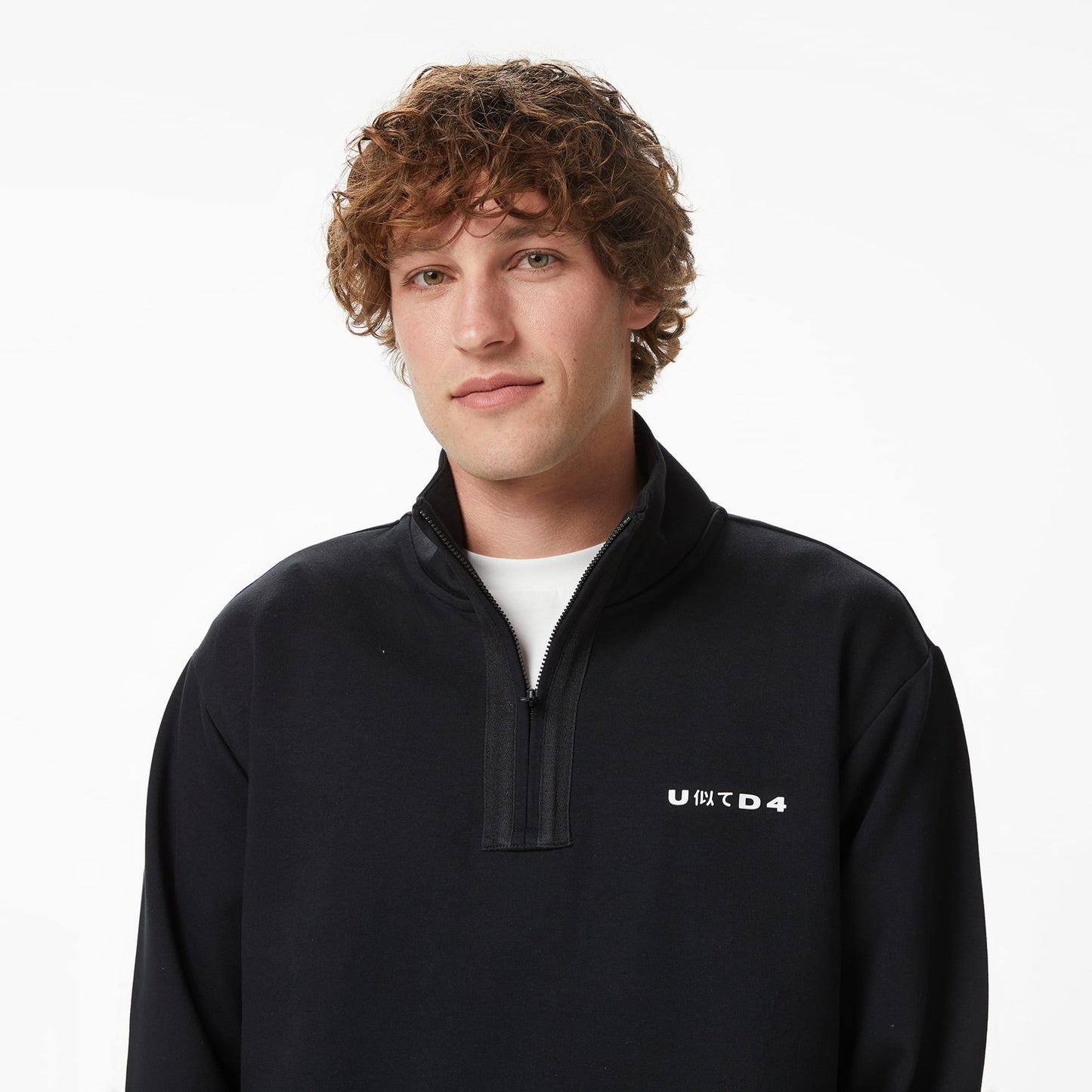 United4 Regular Fit Erkek Siyah Sweatshirt