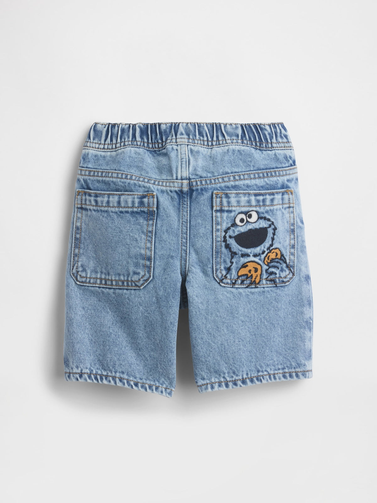 Açık Mavi Sesame Street Pull-on Loose Denim Şort