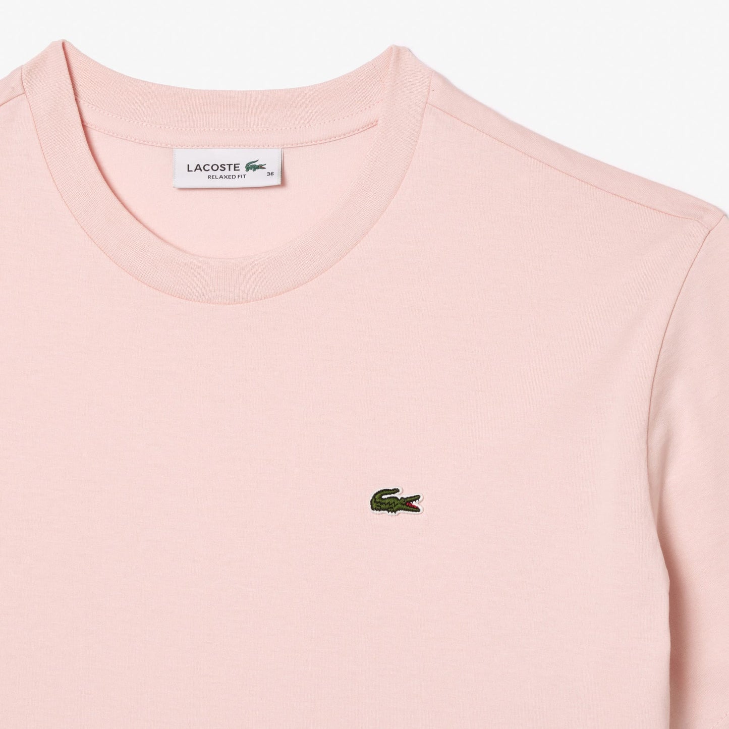 Lacoste Kadın Relaxed Fit Bisiklet Yaka Pembe T-shirt