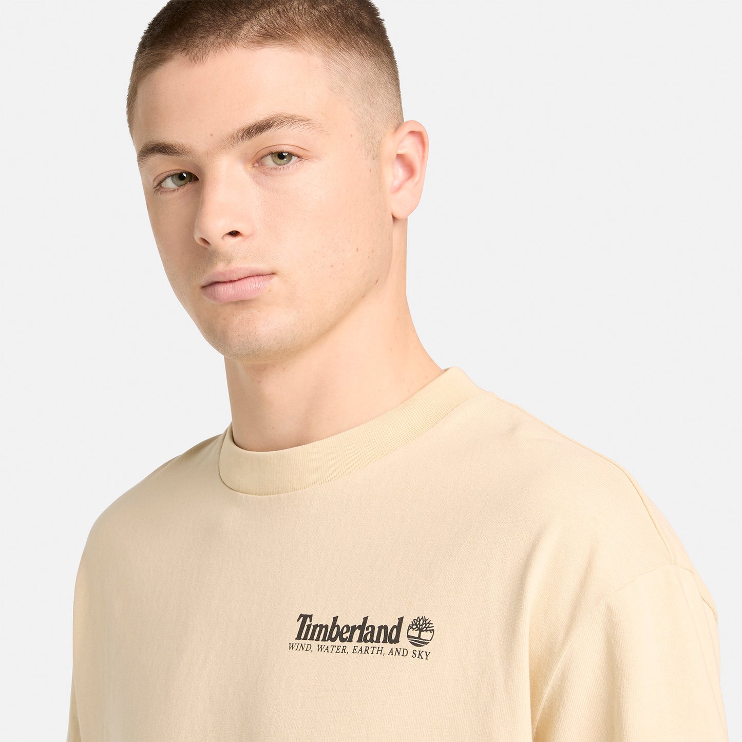 Timberland Outdoor Photo Back Graphic Erkek Gri T-shirt