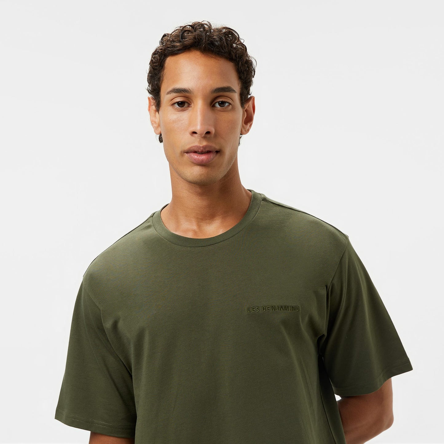 Les Benjamins Essentials Erkek Haki T-shirt