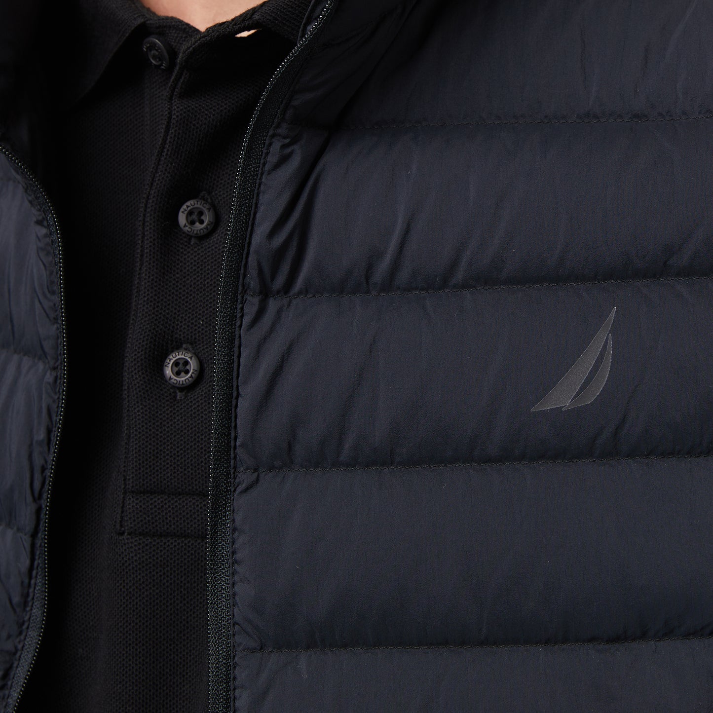 Nautica Erkek Siyah Regular Fit Su Itici Kaz Tüyü Yelek