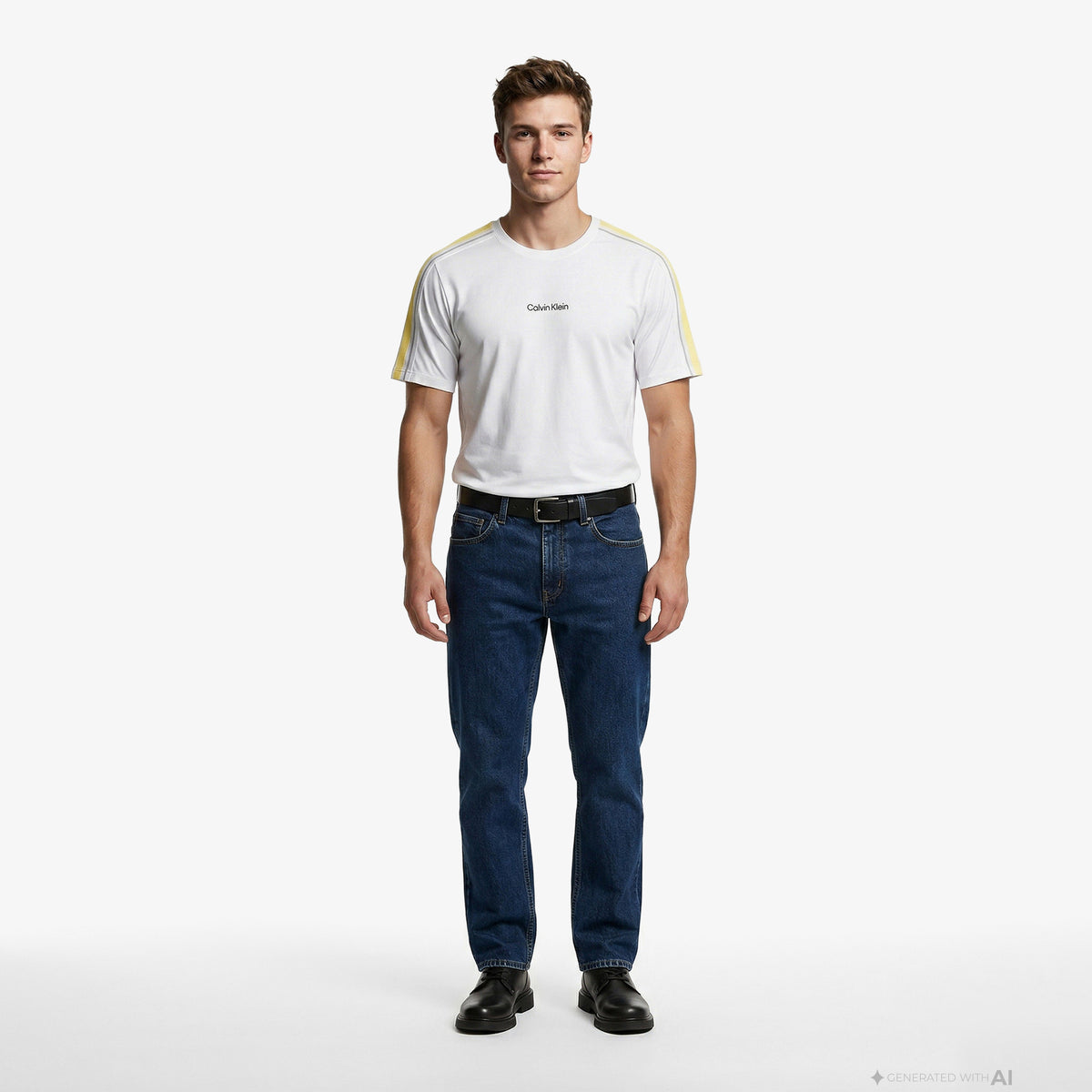 Calvin Klein Tape Erkek Beyaz T-shirt