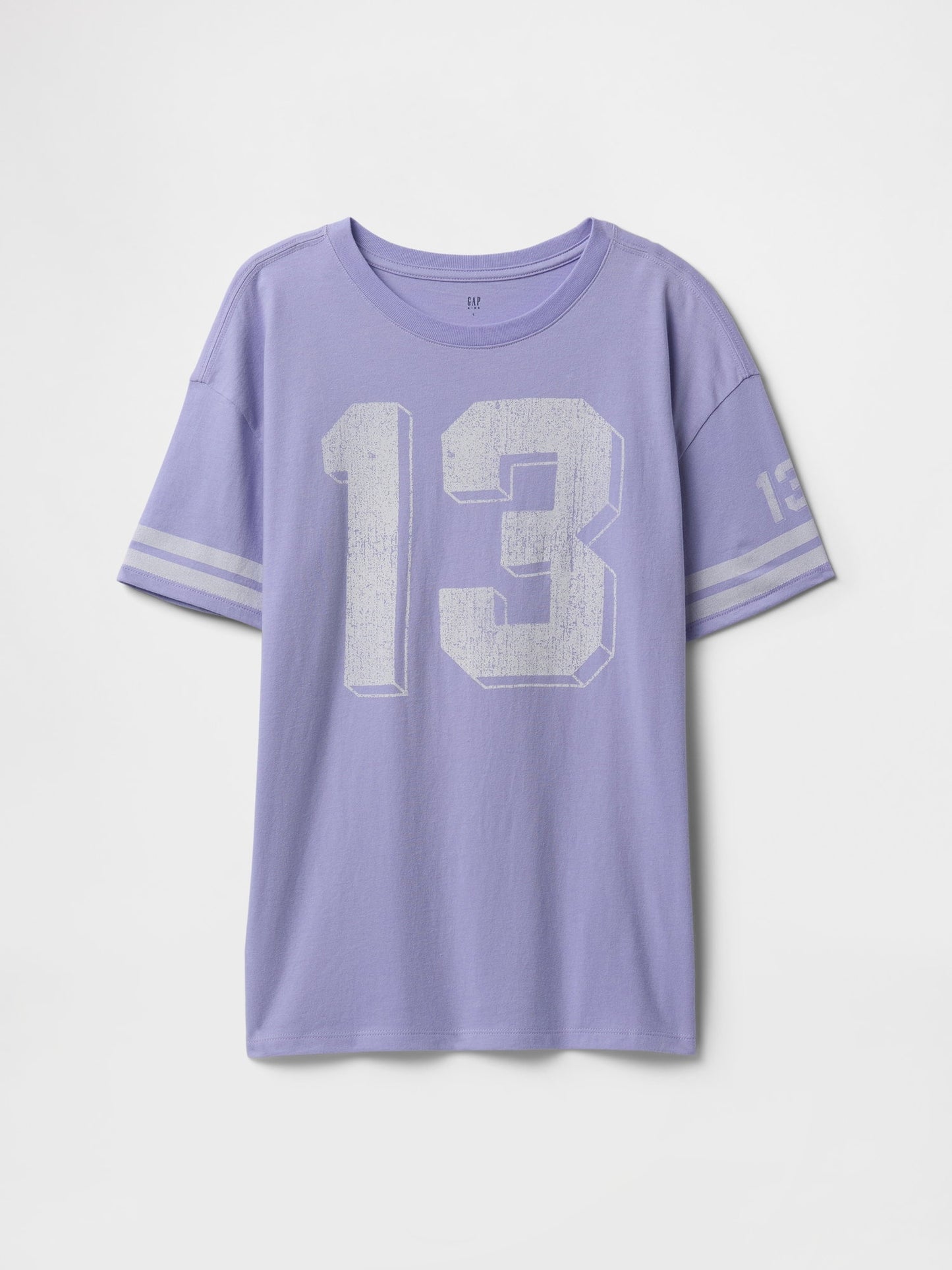 Lila Varsity Grafik Tunik T-shirt