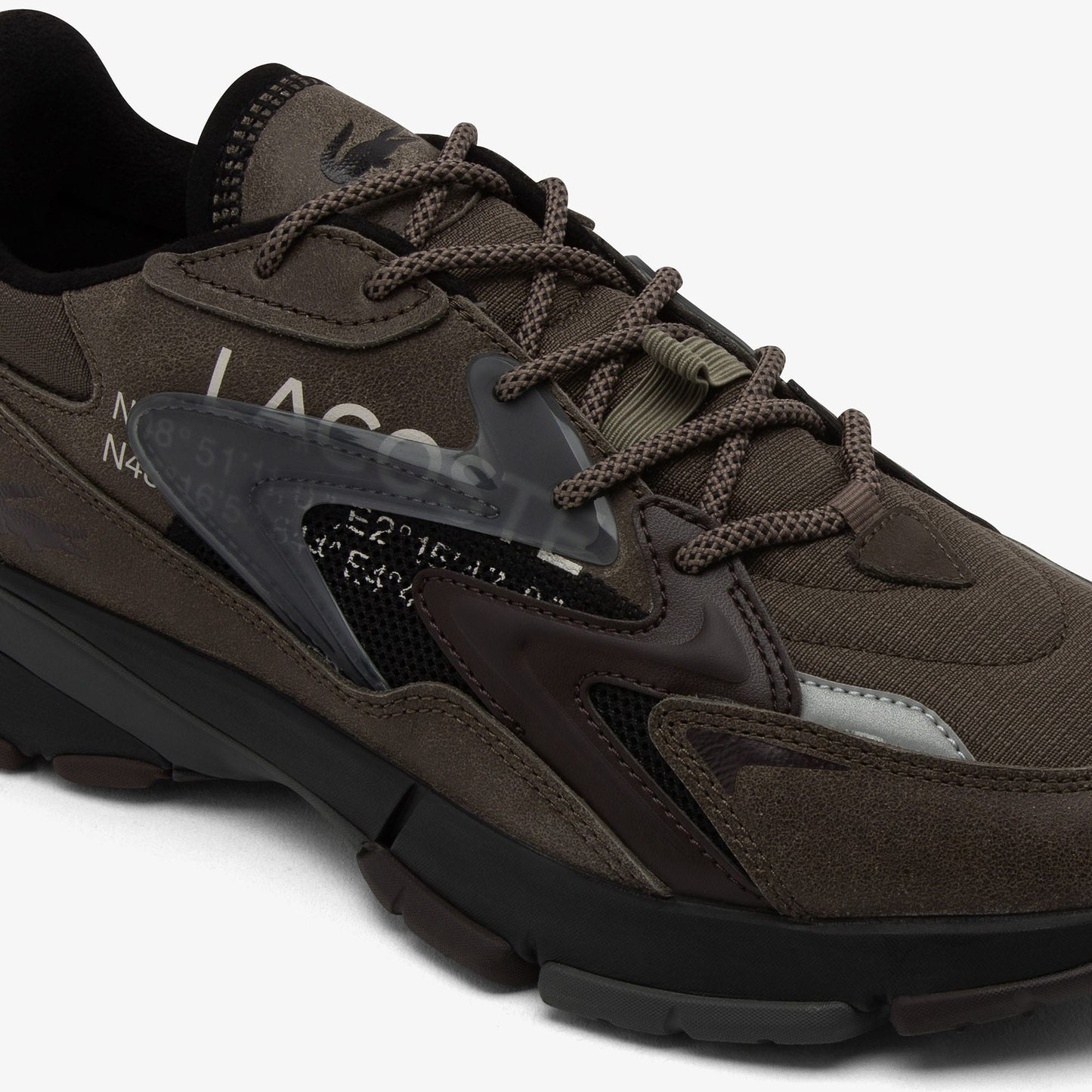 Lacoste L003 Neo Tech Erkek Koyu Kahverengi Spor Ayakkabı