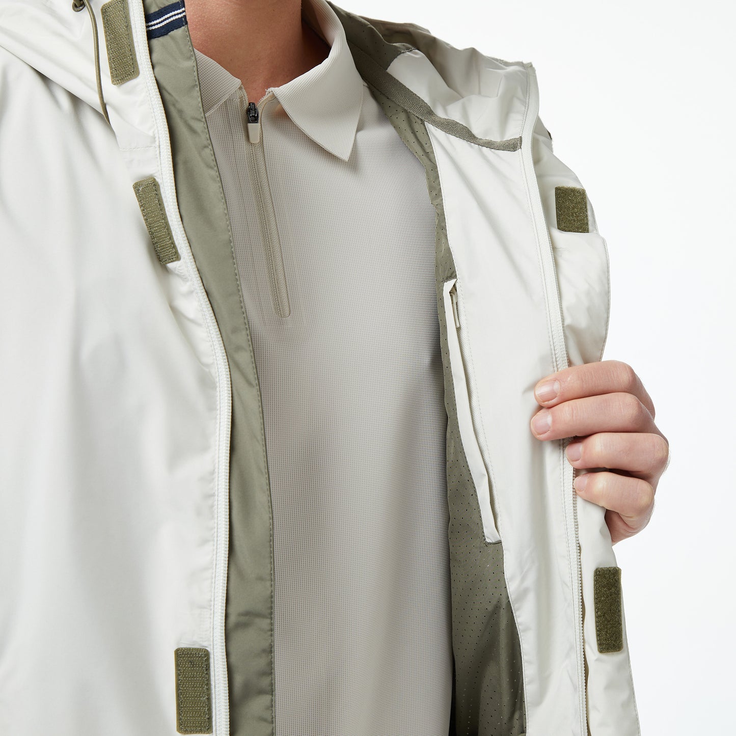 Nautica Regular Fit Kapüşonlu Su Geçirmez Erkek Gri Yağmurluk