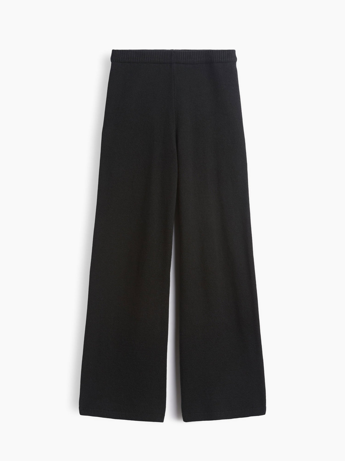 Siyah Cashsoft Wide-leg Pantolon