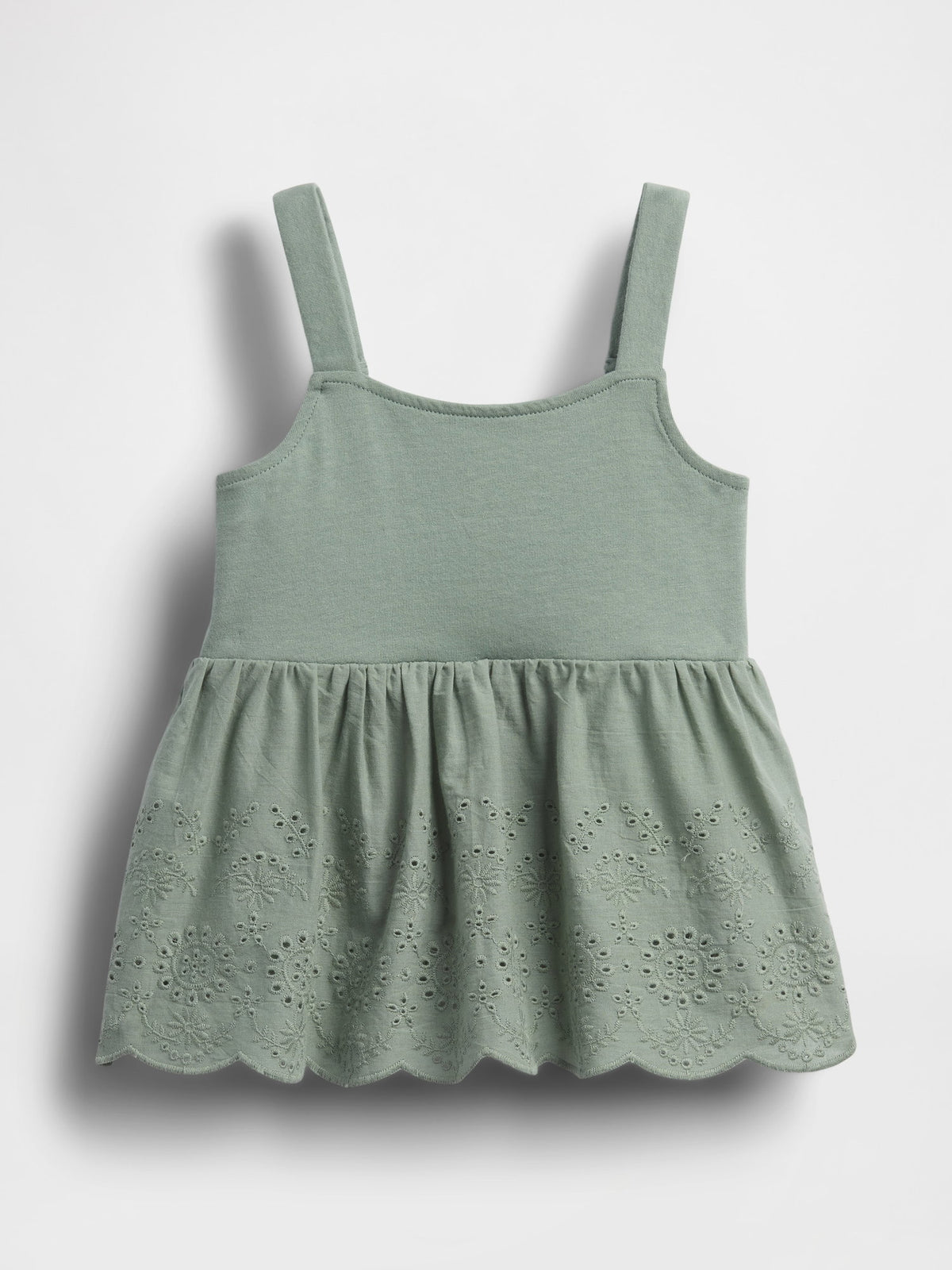 Yeşil Eyelet Hem Bluz