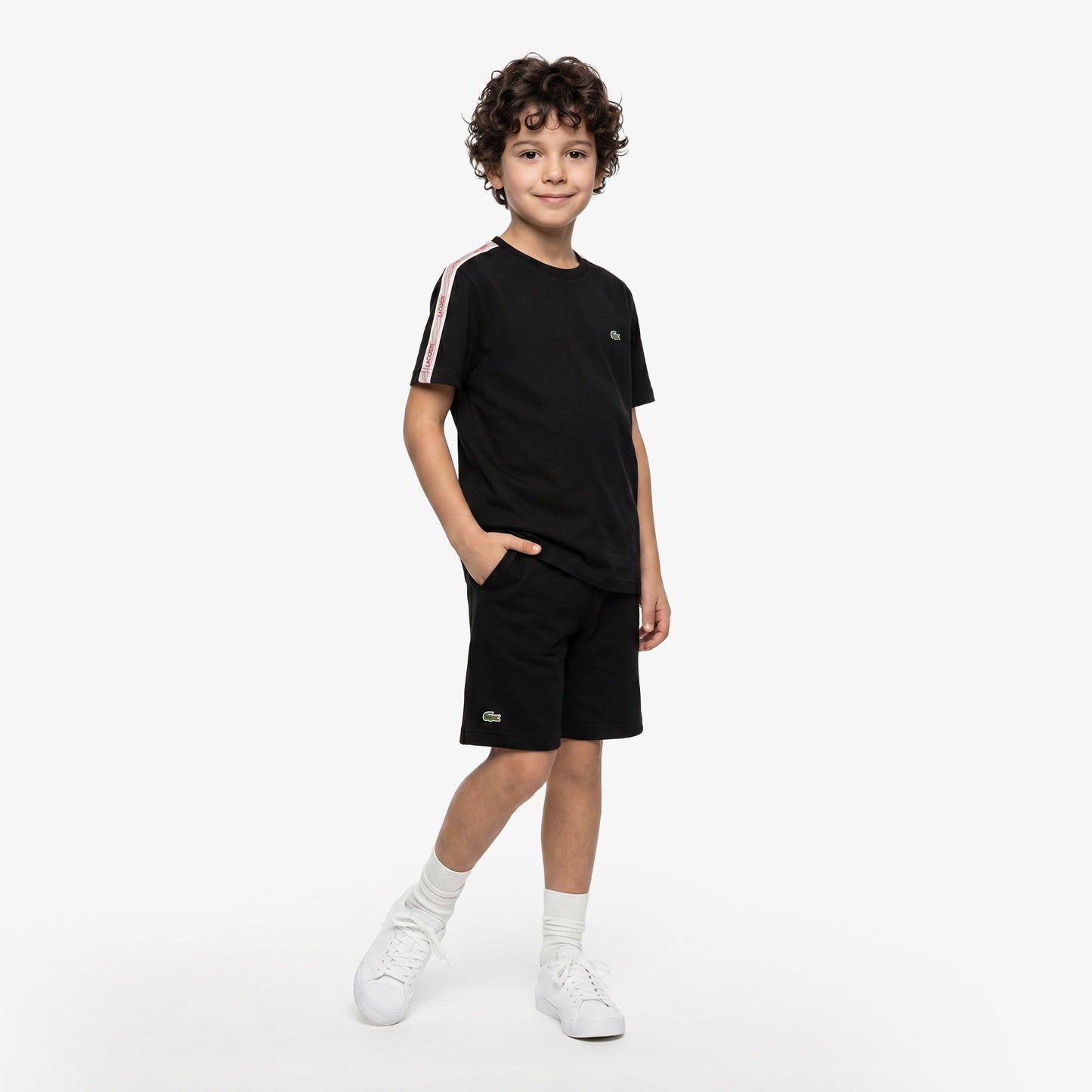 Lacoste Çocuk Bisiklet Yaka Koyu Gri T-shirt