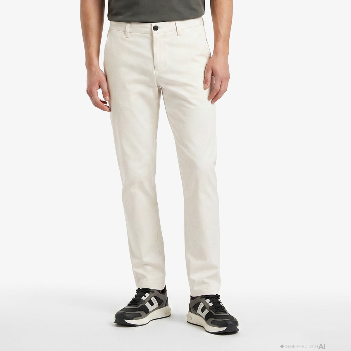 Armani Exchange Erkek Krem Rengi Pantolon