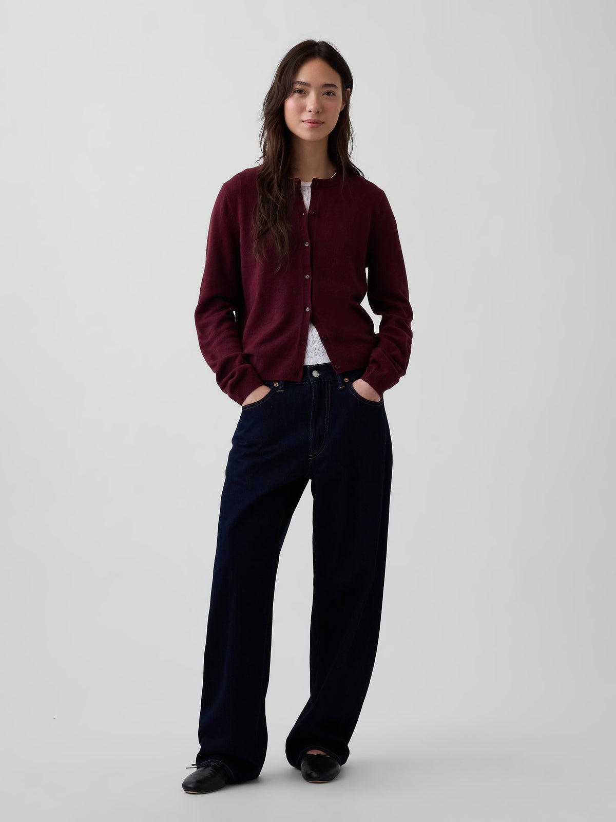 Bordo Cashsoft Crop Hırka