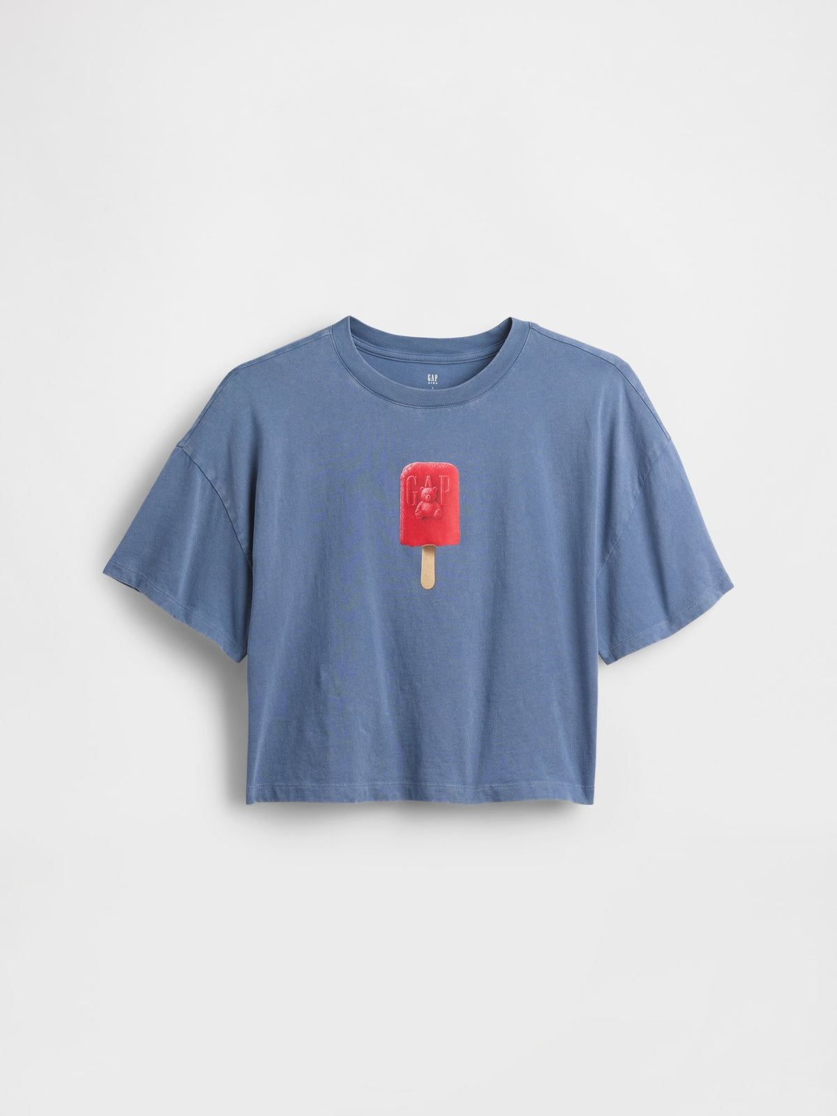 Mavi Oversized Grafik Baskılı T-shirt