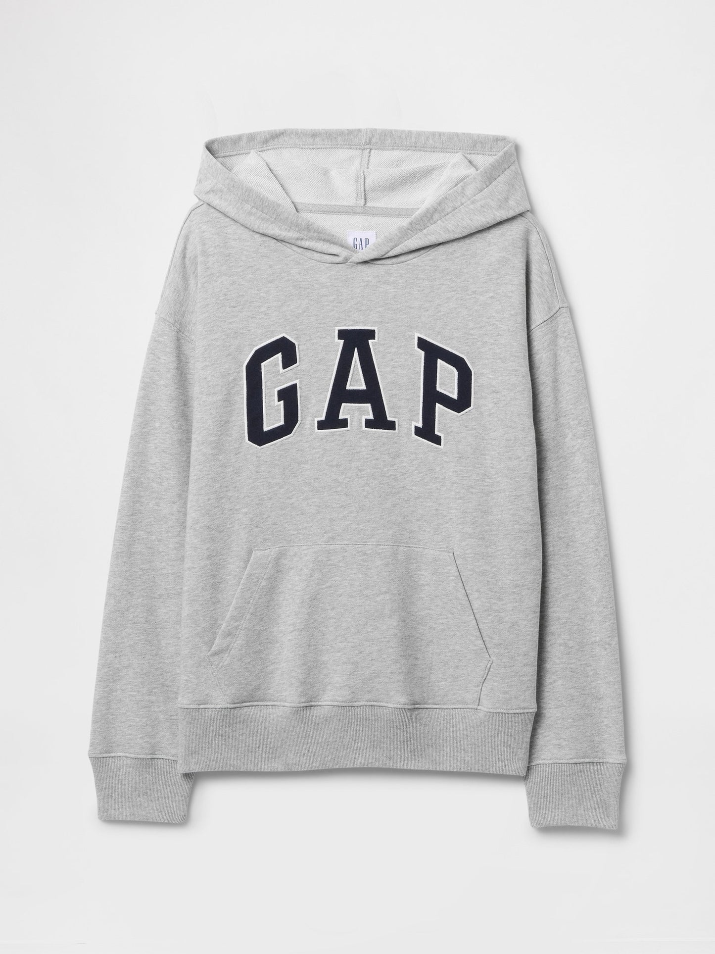 Gri Gap Logo Relaxed Havlu Kumaş Sweatshirt